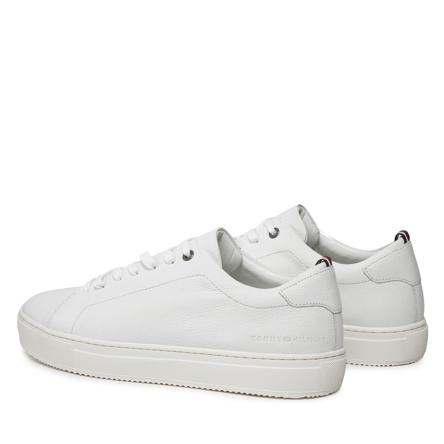Tommy Hilfiger Сникърси Premium Cupsole Grained Lth FM0FM04893 Бял - Pepit.bg