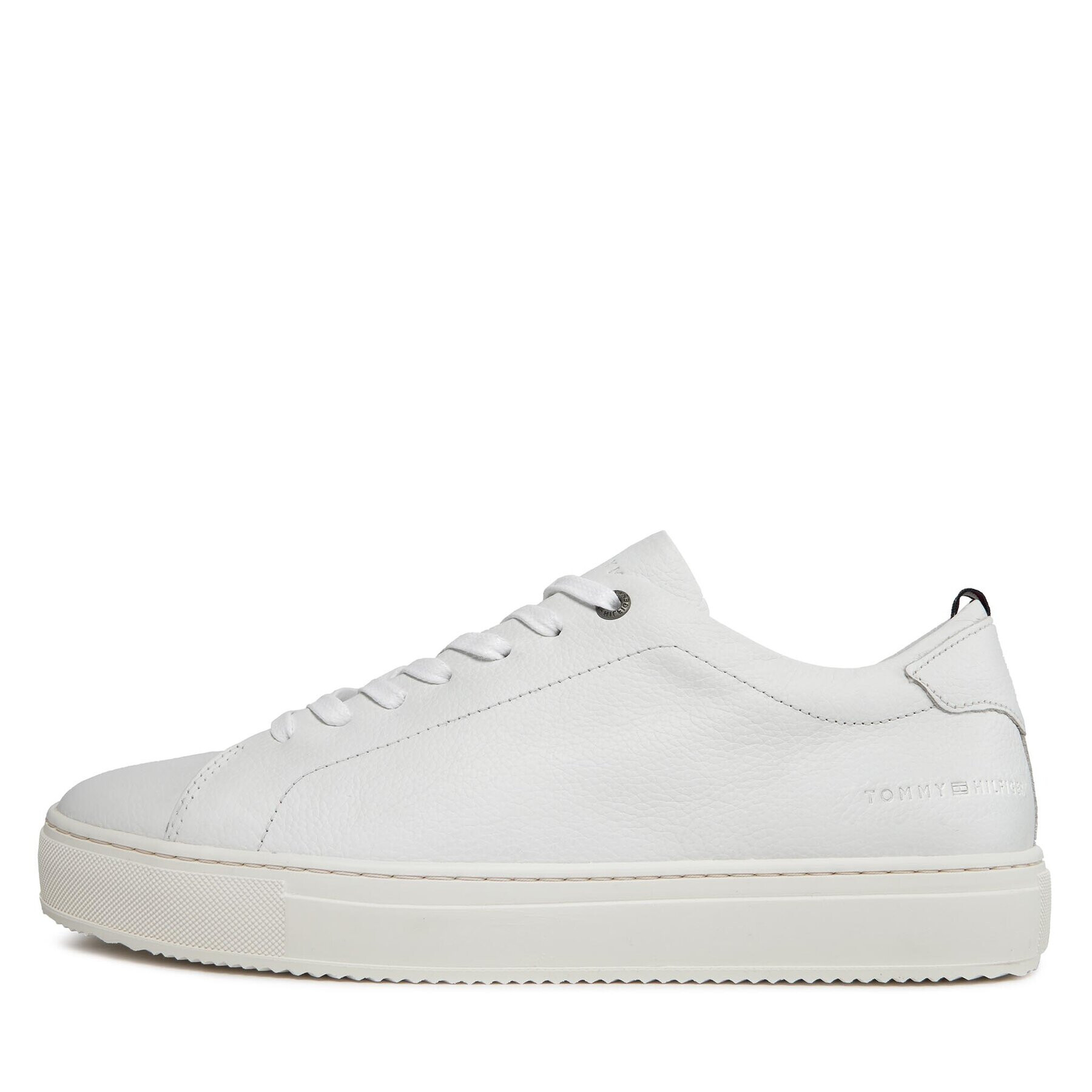 Tommy Hilfiger Сникърси Premium Cupsole Grained Lth FM0FM04893 Бял - Pepit.bg
