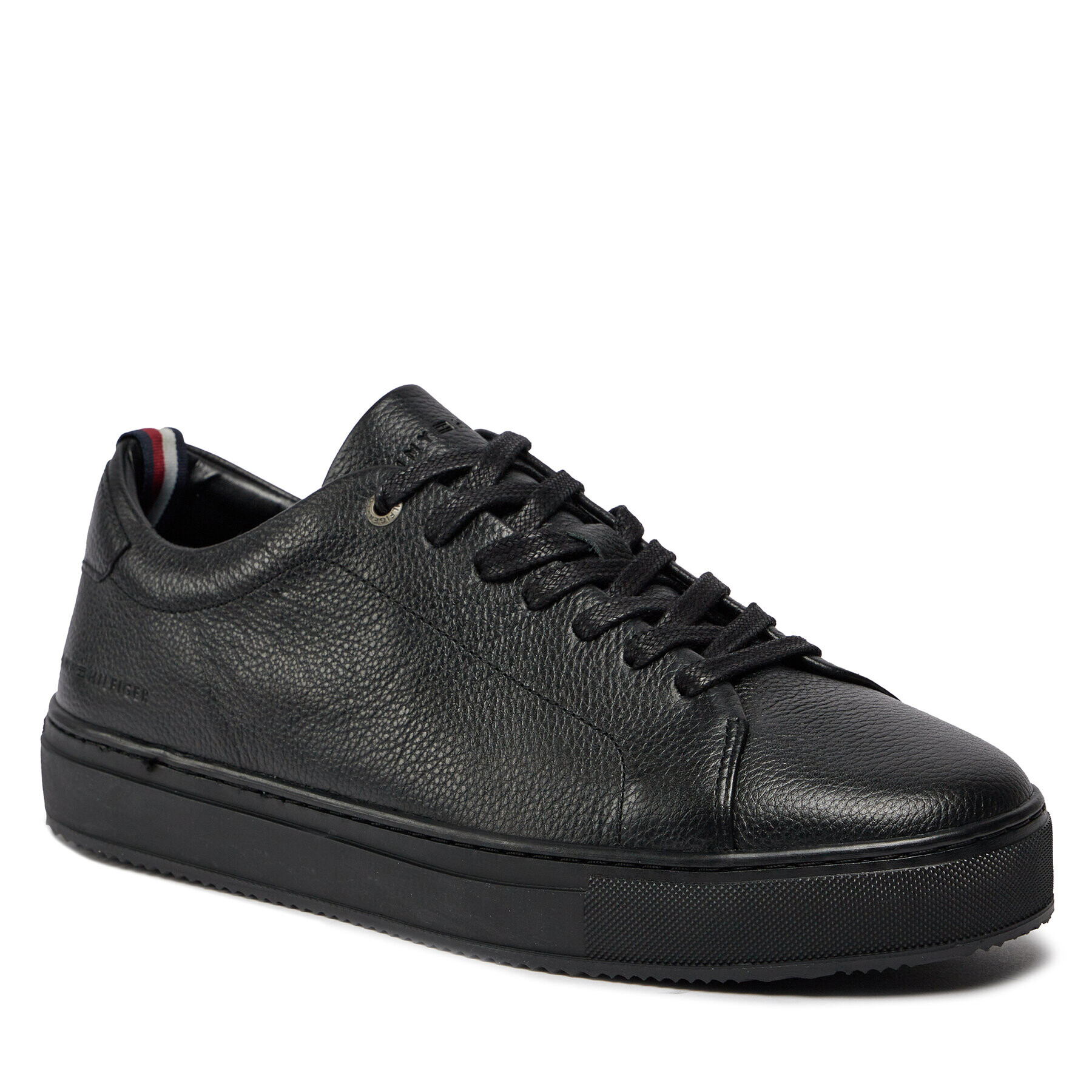 Tommy Hilfiger Сникърси Premium Cupsole Grained Lth FM0FM04893 Черен - Pepit.bg