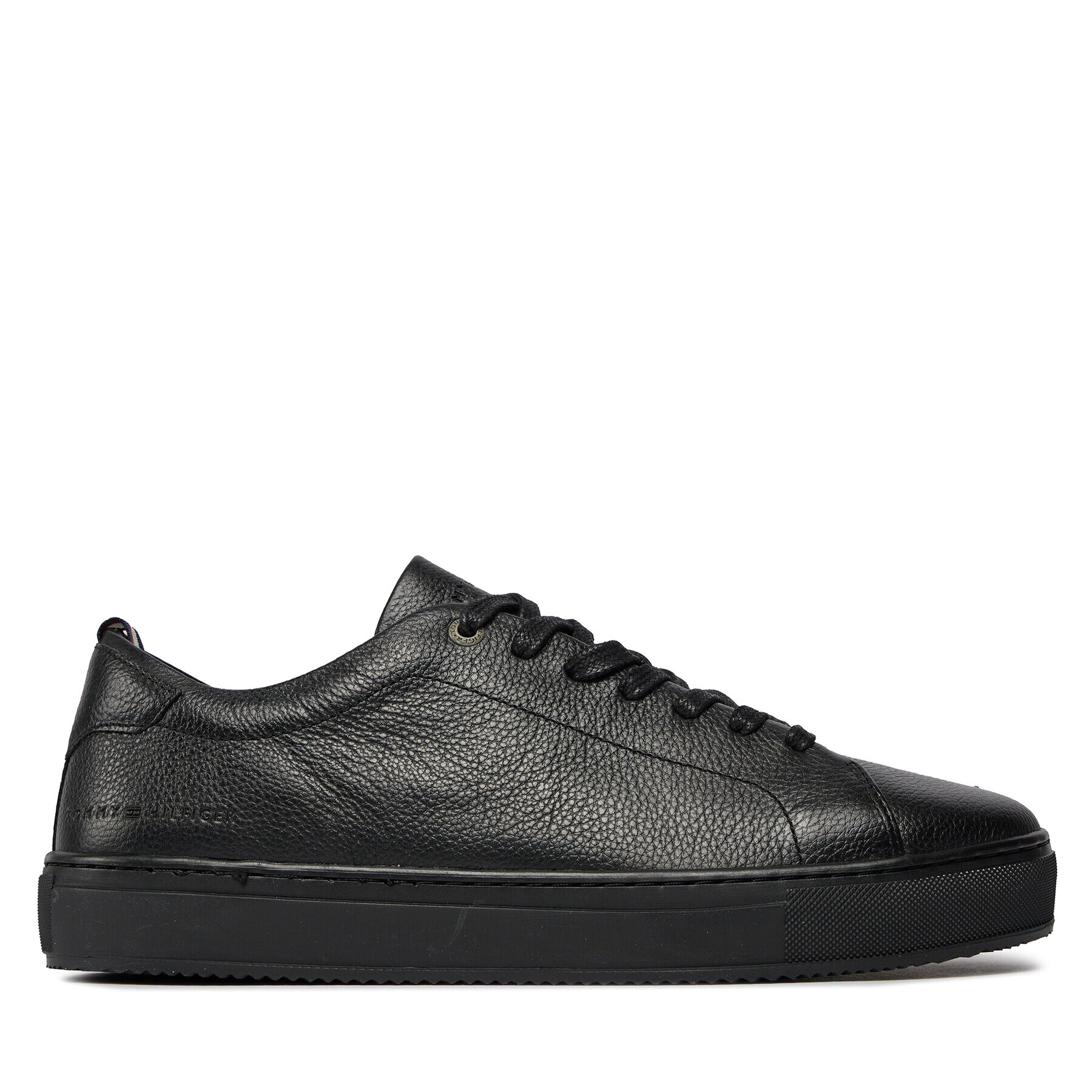 Tommy Hilfiger Сникърси Premium Cupsole Grained Lth FM0FM04893 Черен - Pepit.bg