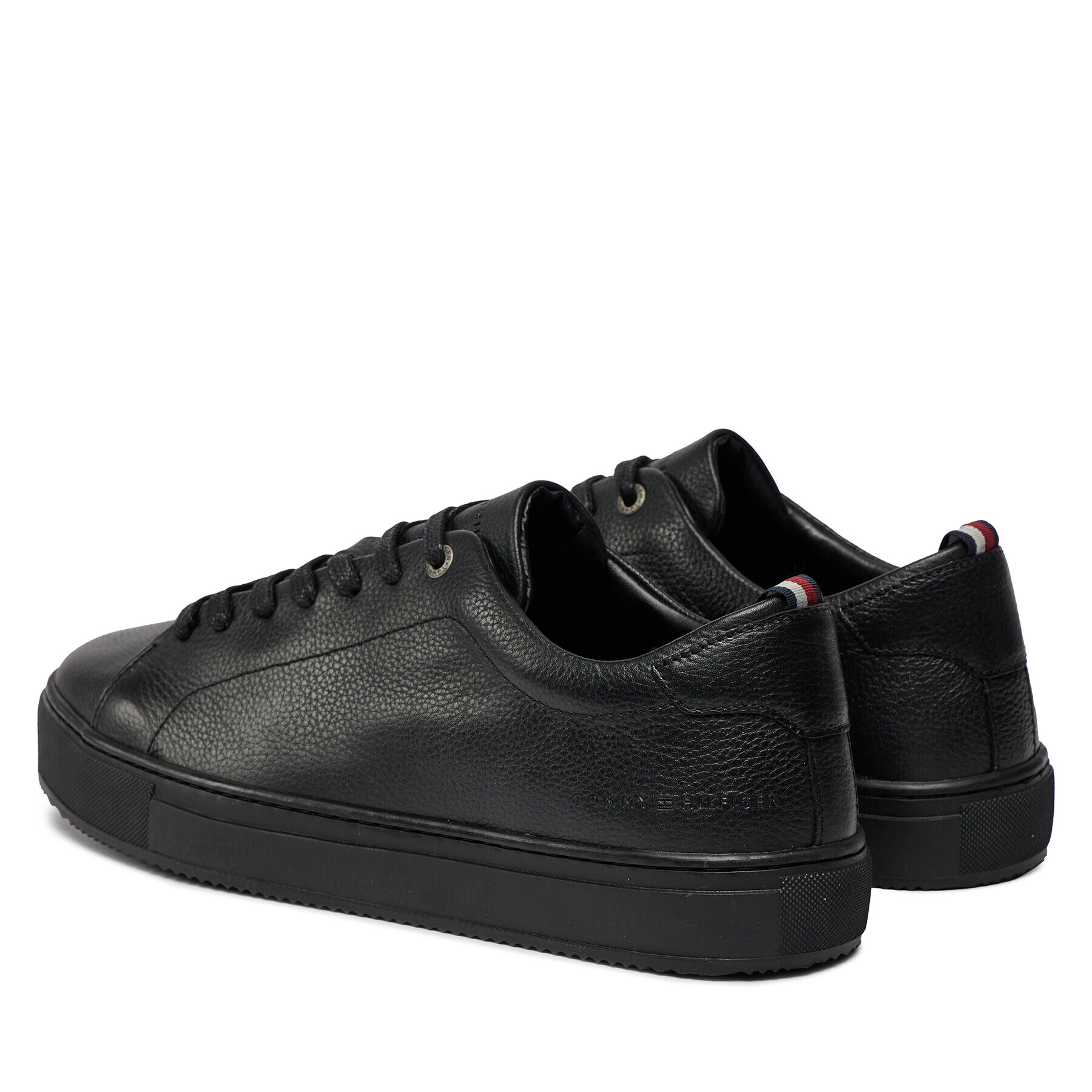 Tommy Hilfiger Сникърси Premium Cupsole Grained Lth FM0FM04893 Черен - Pepit.bg