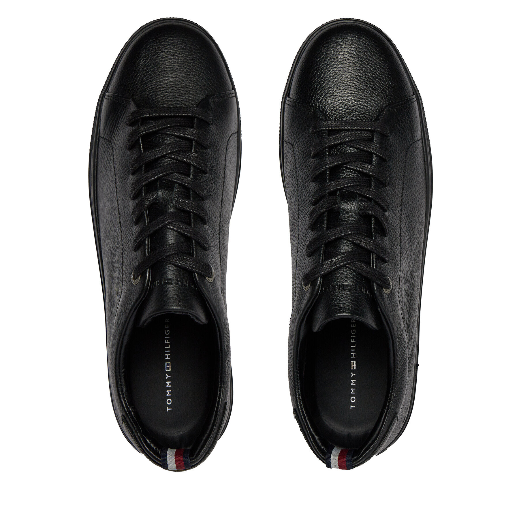 Tommy Hilfiger Сникърси Premium Cupsole Grained Lth FM0FM04893 Черен - Pepit.bg