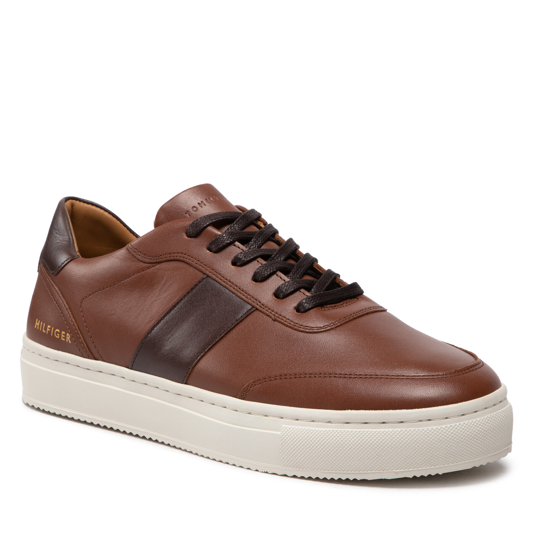 Tommy Hilfiger Сникърси Premium Cupsole Stripe FM0FM04284 Кафяв - Pepit.bg