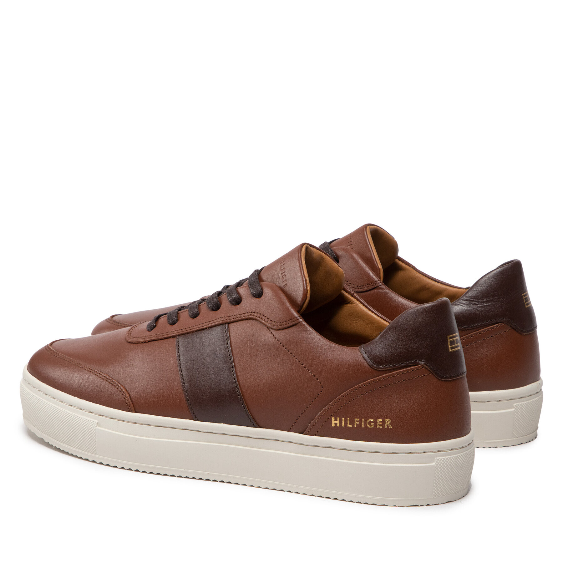 Tommy Hilfiger Сникърси Premium Cupsole Stripe FM0FM04284 Кафяв - Pepit.bg