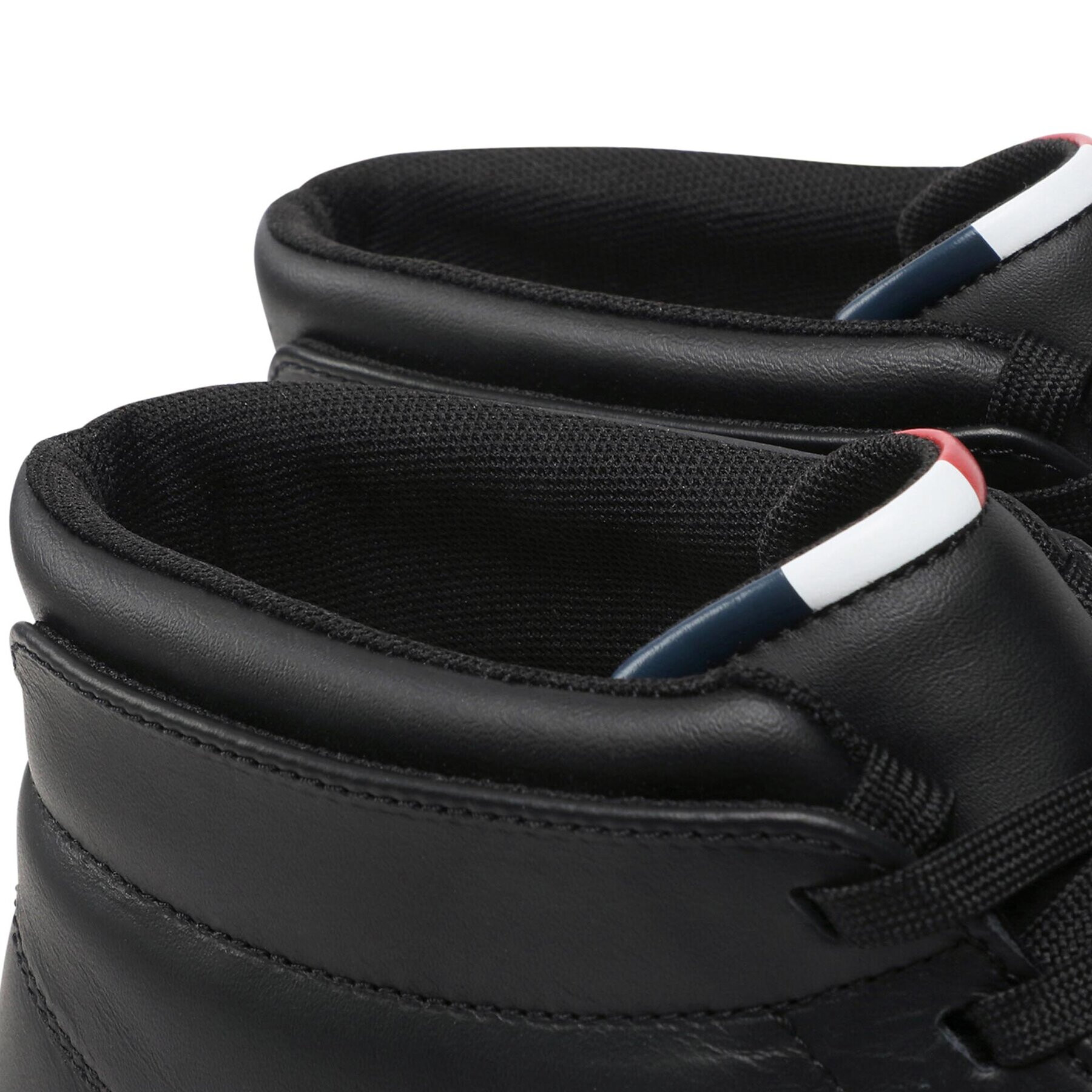 Tommy Hilfiger Сникърси Prep Vulc High Leather FM0FM04172 Черен - Pepit.bg