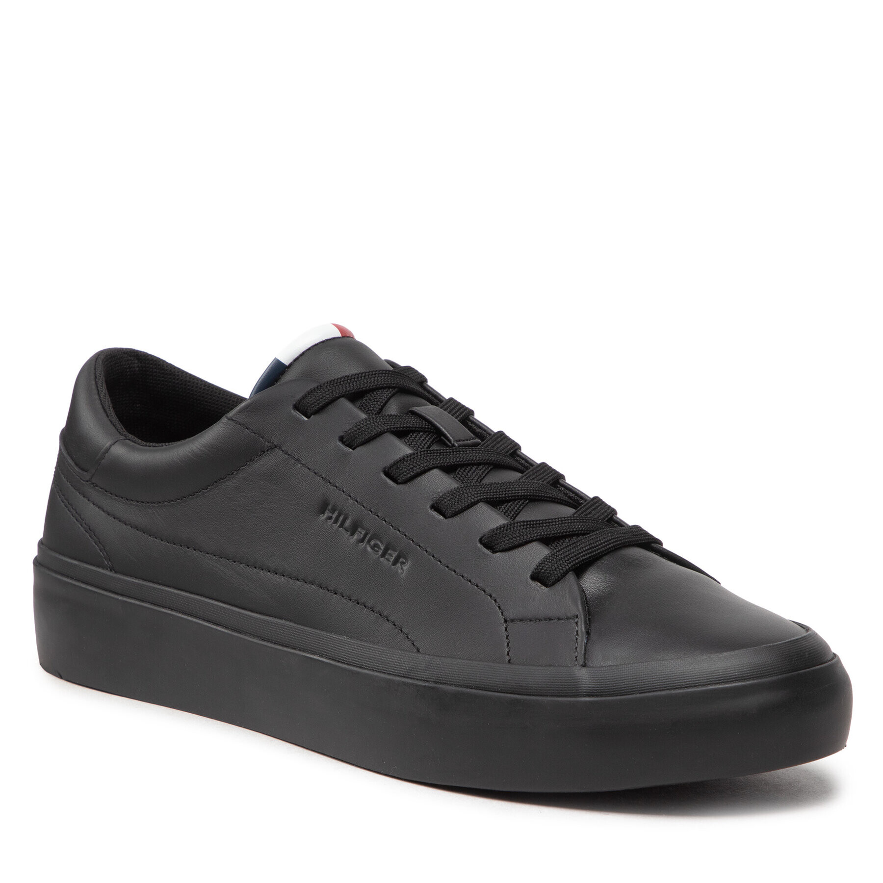 Tommy Hilfiger Сникърси Prep Vulc Leather FM0FM04171 Черен - Pepit.bg