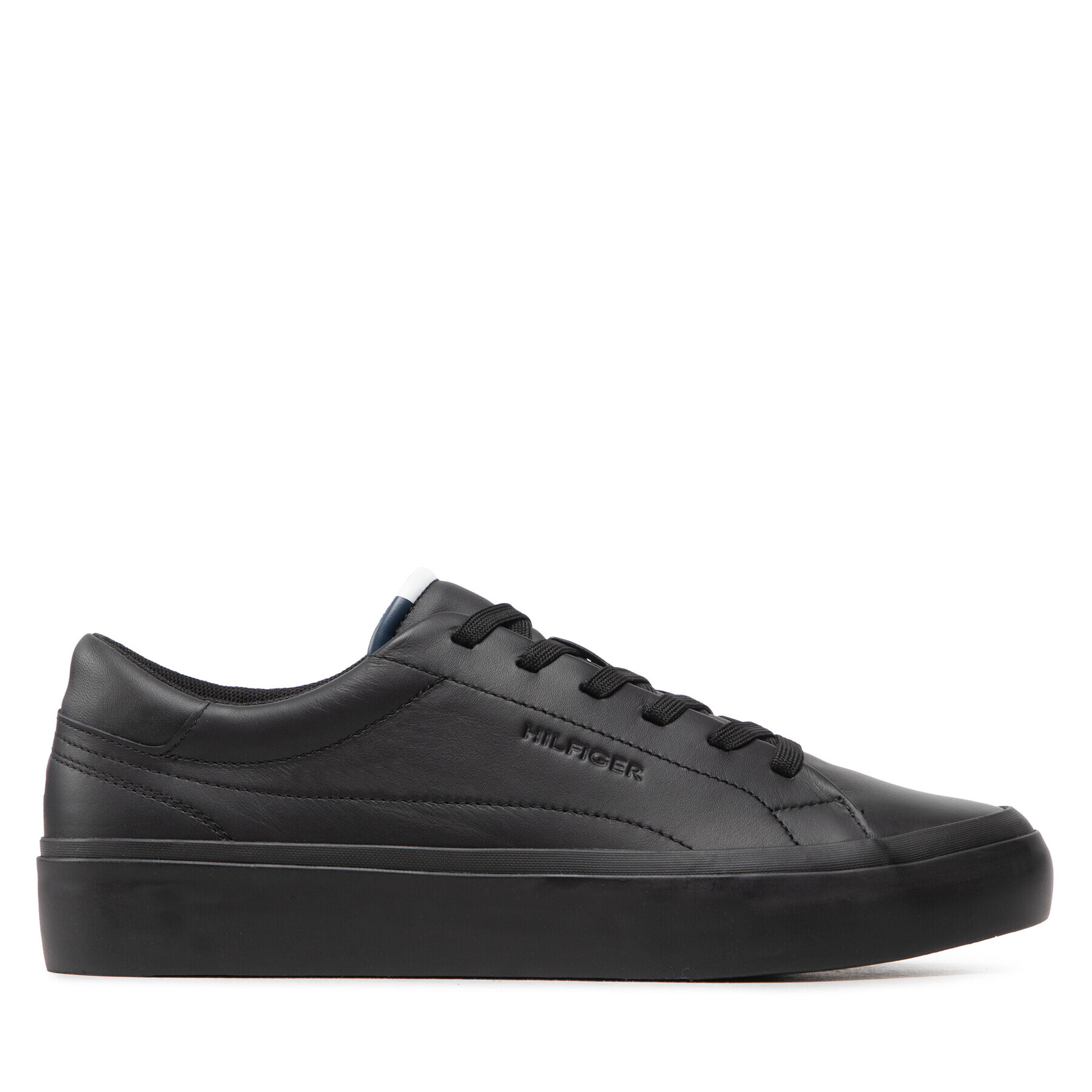 Tommy Hilfiger Сникърси Prep Vulc Leather FM0FM04171 Черен - Pepit.bg