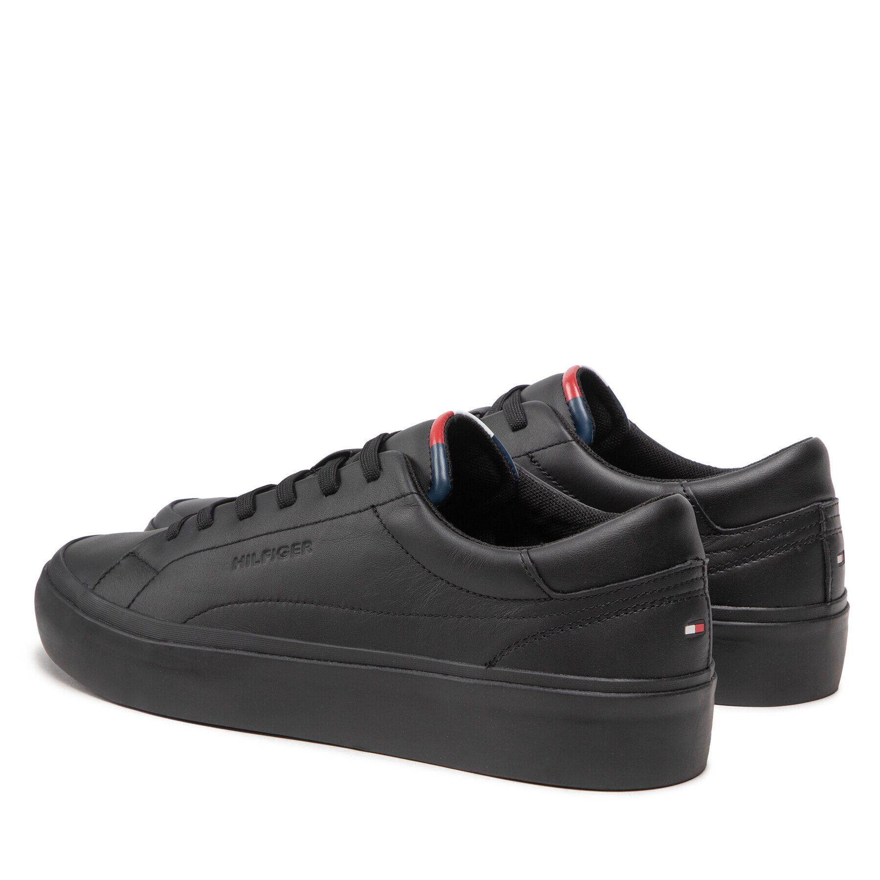 Tommy Hilfiger Сникърси Prep Vulc Leather FM0FM04171 Черен - Pepit.bg