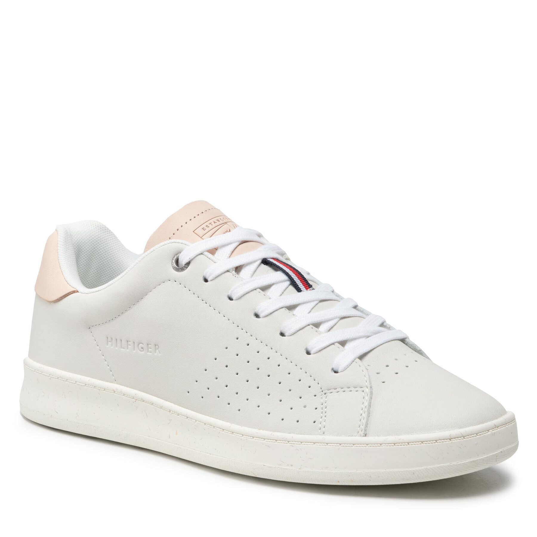 Tommy Hilfiger Сникърси Retro Court Perf Undyed Cup FM0FM04005 Сив - Pepit.bg