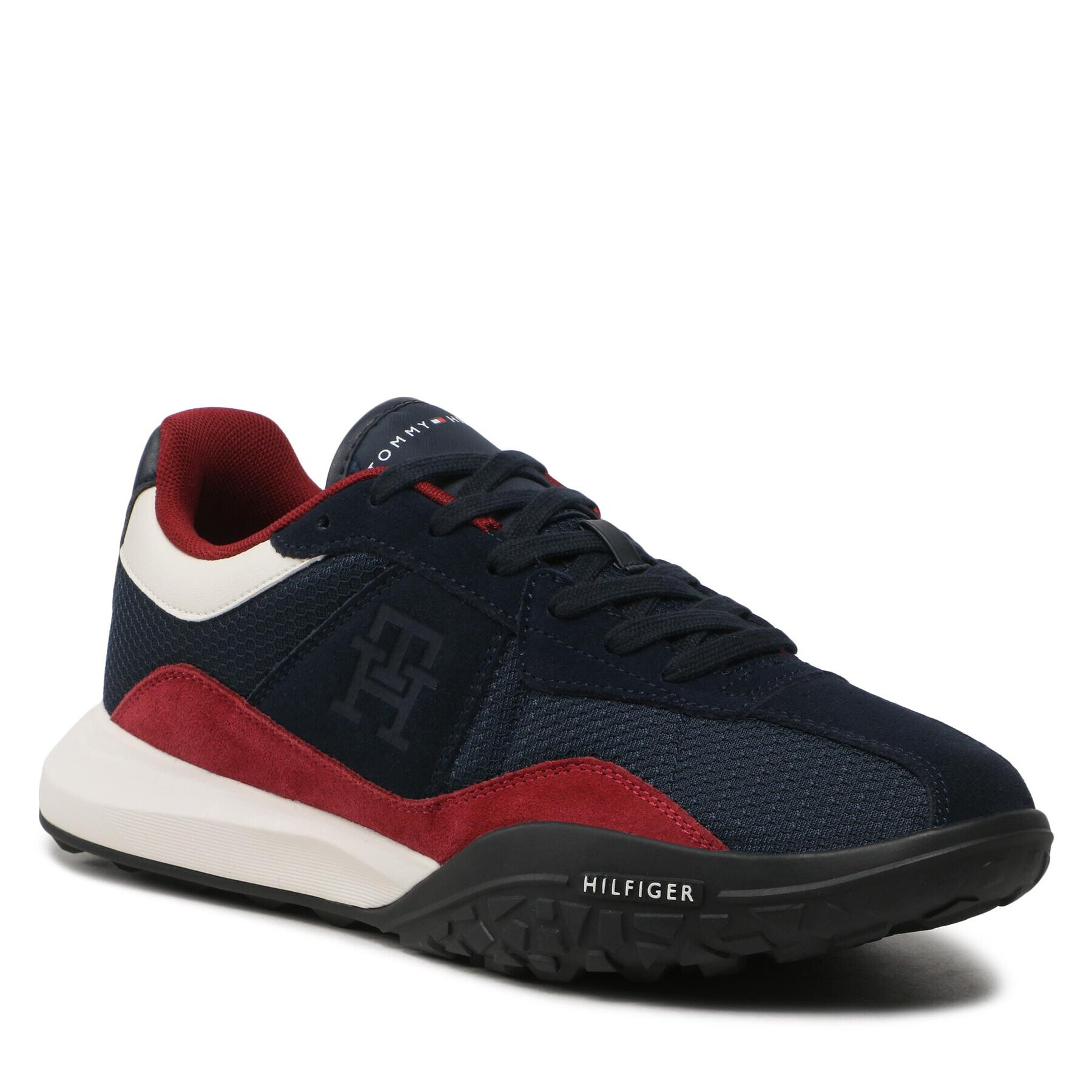 Tommy Hilfiger Сникърси Retro Modern Runner Mix FM0FM04363 Тъмносин - Pepit.bg