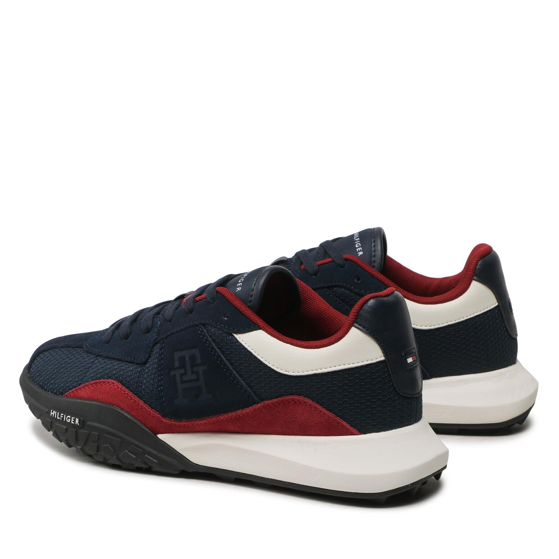 Tommy Hilfiger Сникърси Retro Modern Runner Mix FM0FM04363 Тъмносин - Pepit.bg