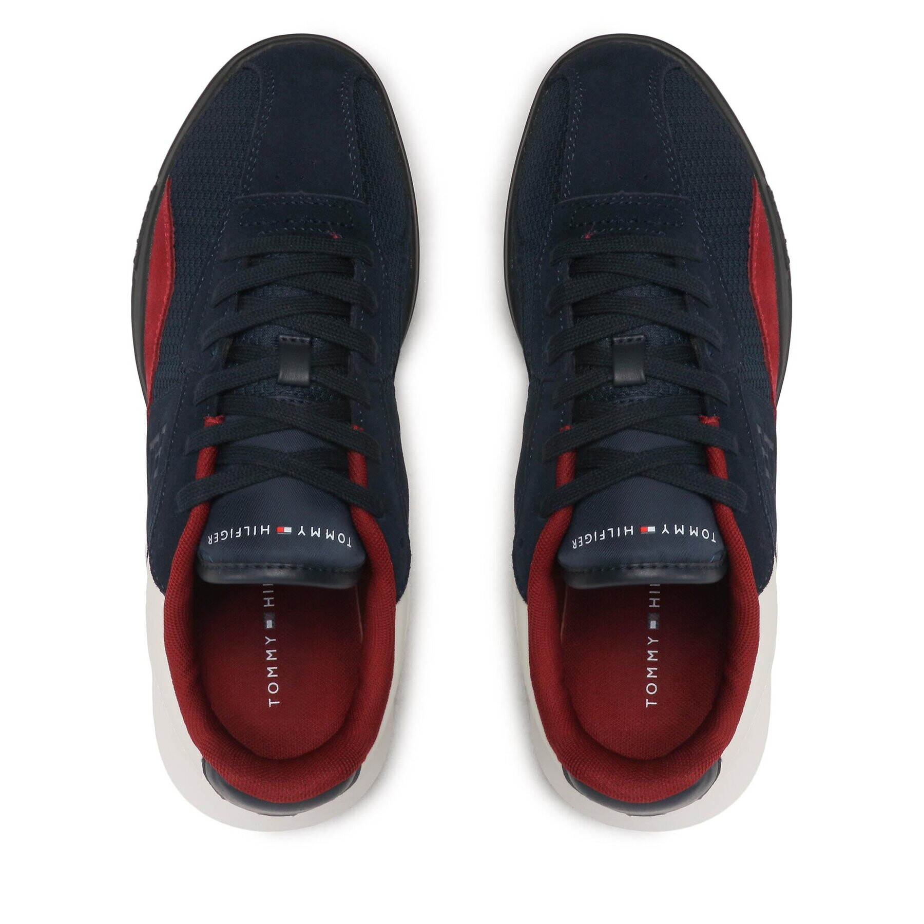 Tommy Hilfiger Сникърси Retro Modern Runner Mix FM0FM04363 Тъмносин - Pepit.bg