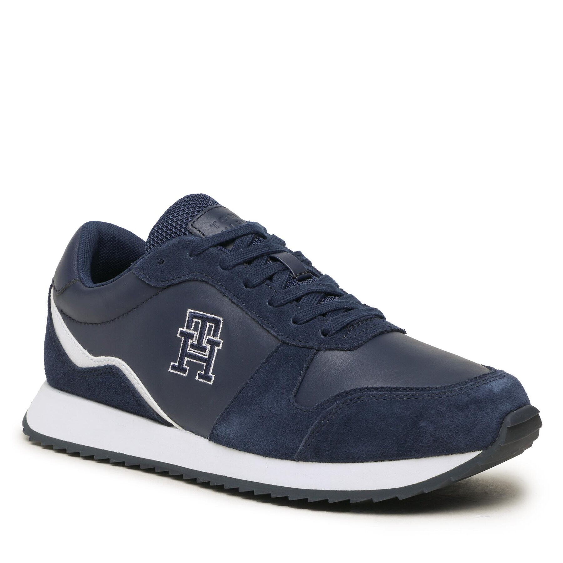 Tommy Hilfiger Сникърси Runner Evo Leather FM0FM04479 Тъмносин - Pepit.bg