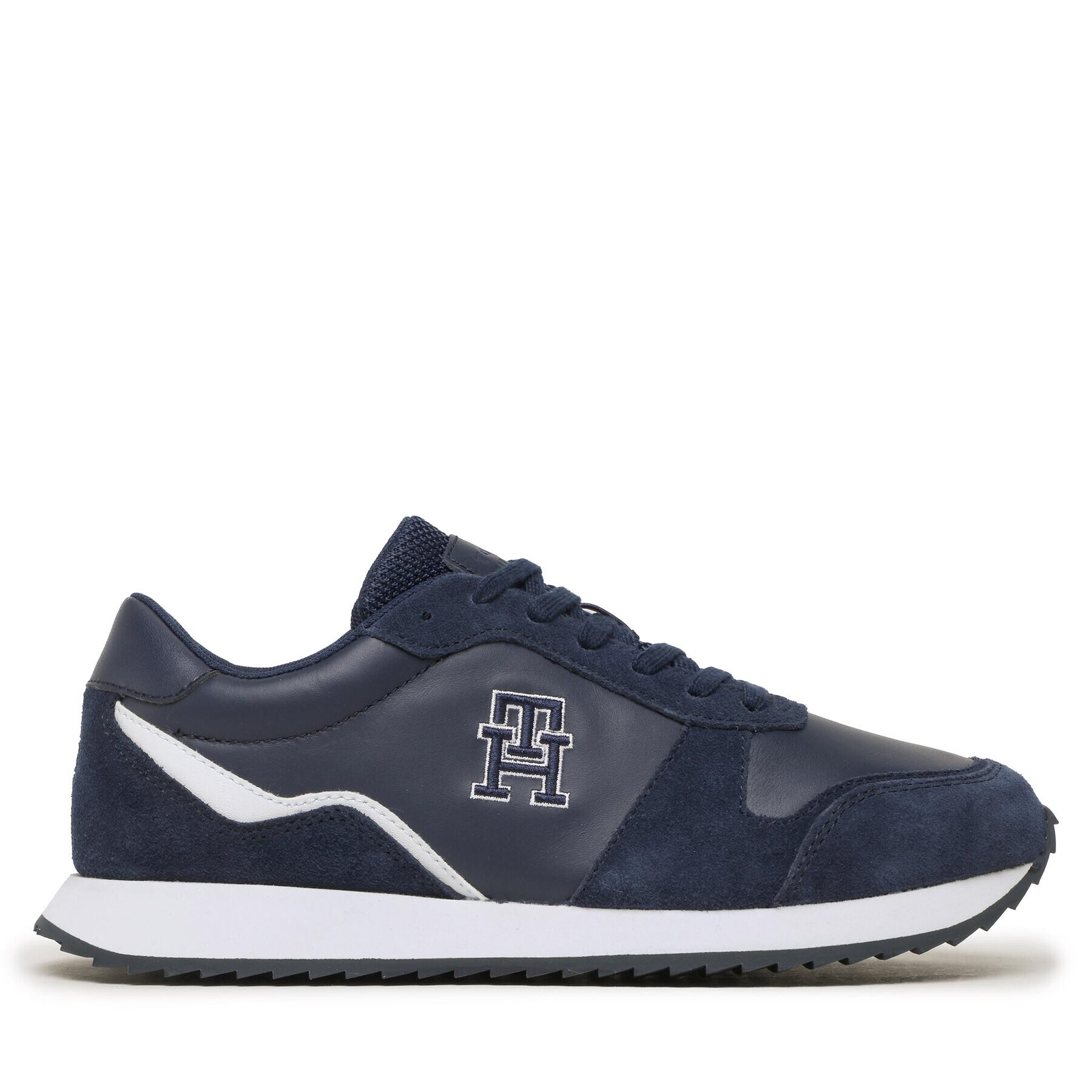 Tommy Hilfiger Сникърси Runner Evo Leather FM0FM04479 Тъмносин - Pepit.bg