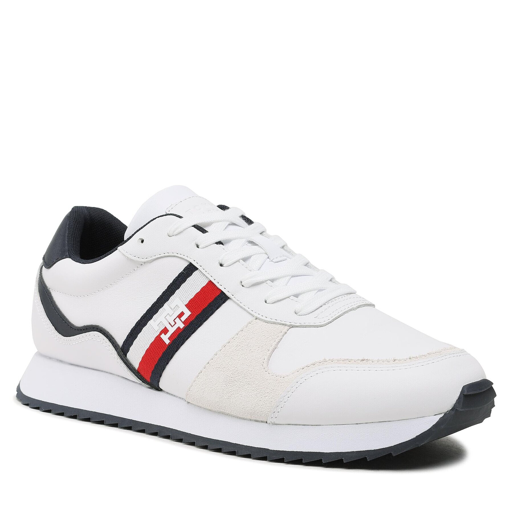 Tommy Hilfiger Сникърси Runner Evo Leather FM0FM04714 Бял - Pepit.bg