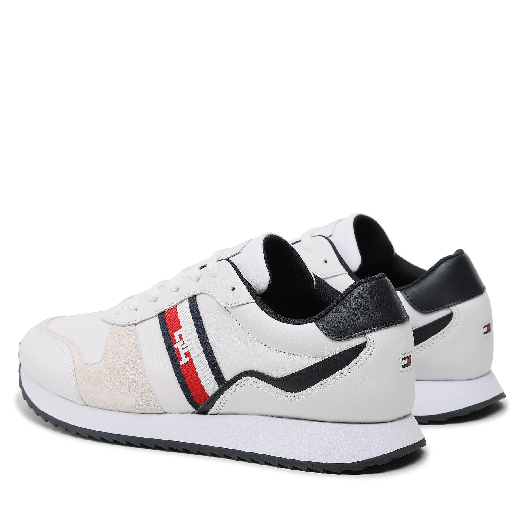 Tommy Hilfiger Сникърси Runner Evo Leather FM0FM04714 Бял - Pepit.bg