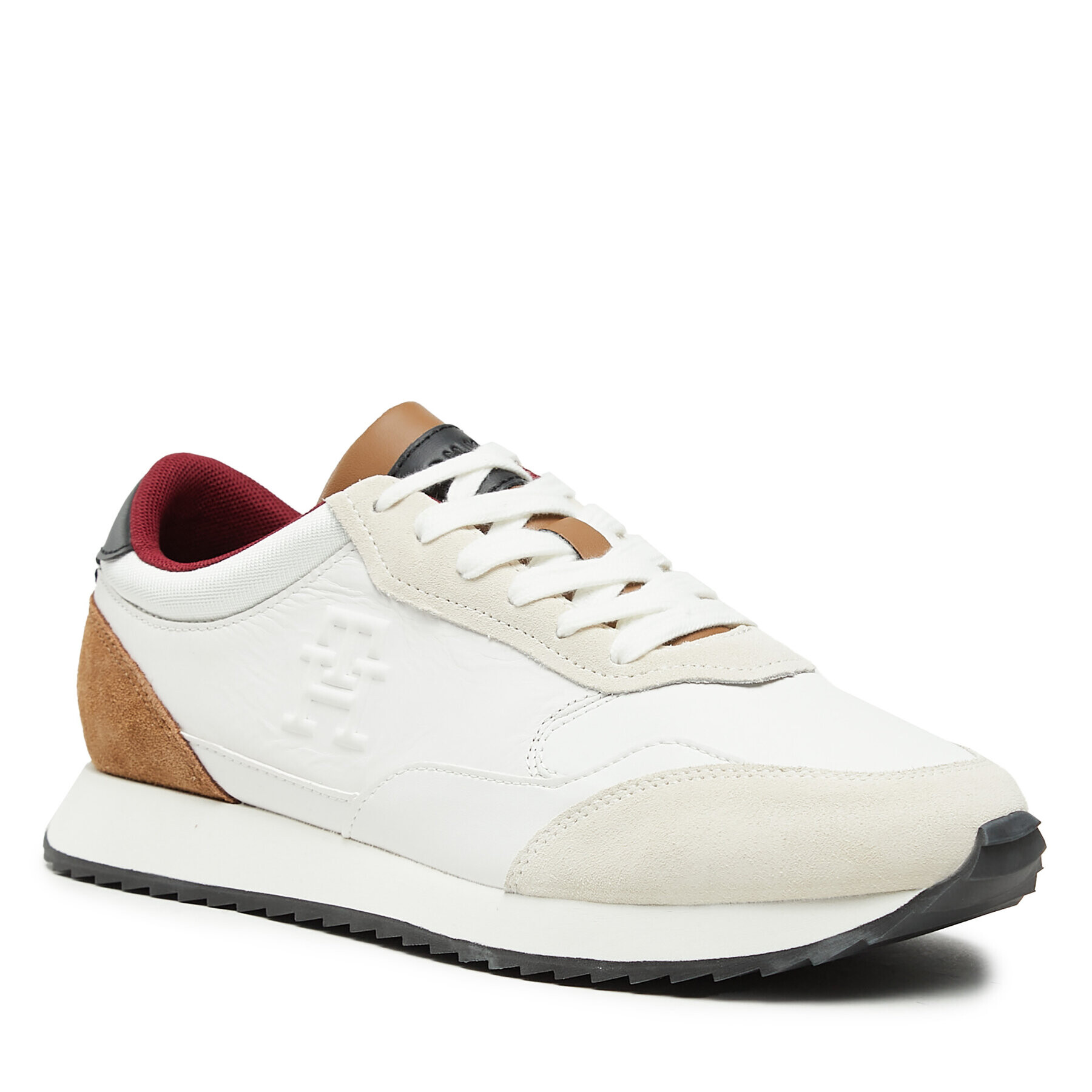 Tommy Hilfiger Сникърси Runner Evo Lth Mix FM0FM04776 Бял - Pepit.bg