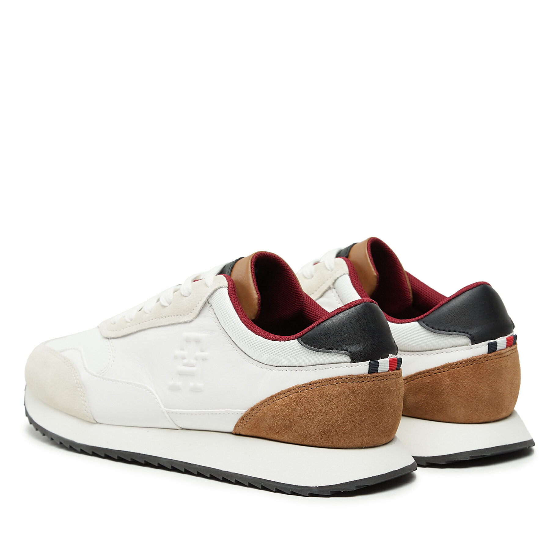Tommy Hilfiger Сникърси Runner Evo Lth Mix FM0FM04776 Бял - Pepit.bg