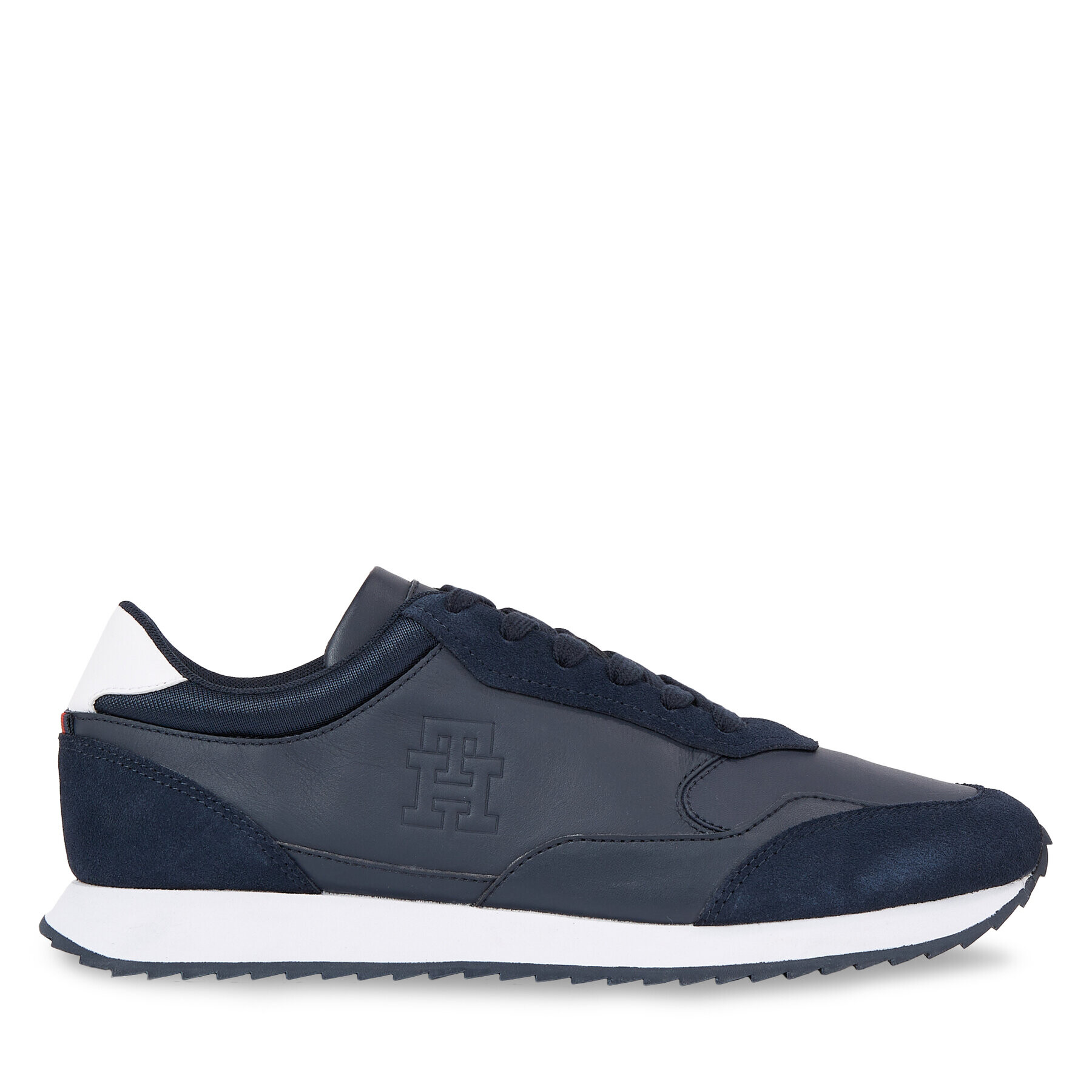 Tommy Hilfiger Сникърси Runner Evo Lth Mix FM0FM04776 Син - Pepit.bg