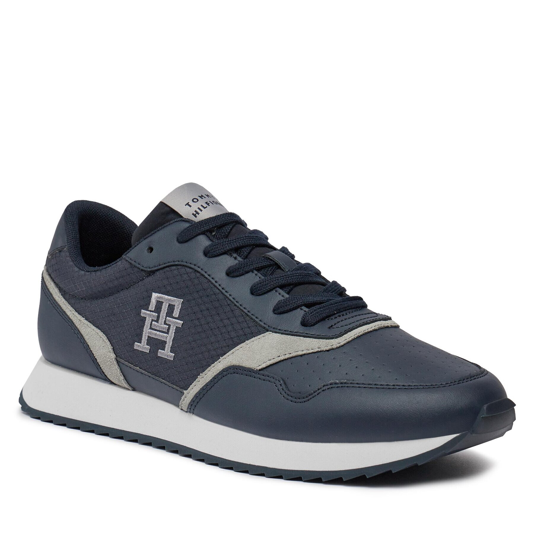 Tommy Hilfiger Сникърси Runner Evo Mix Lth Mix FM0FM04887 Син - Pepit.bg