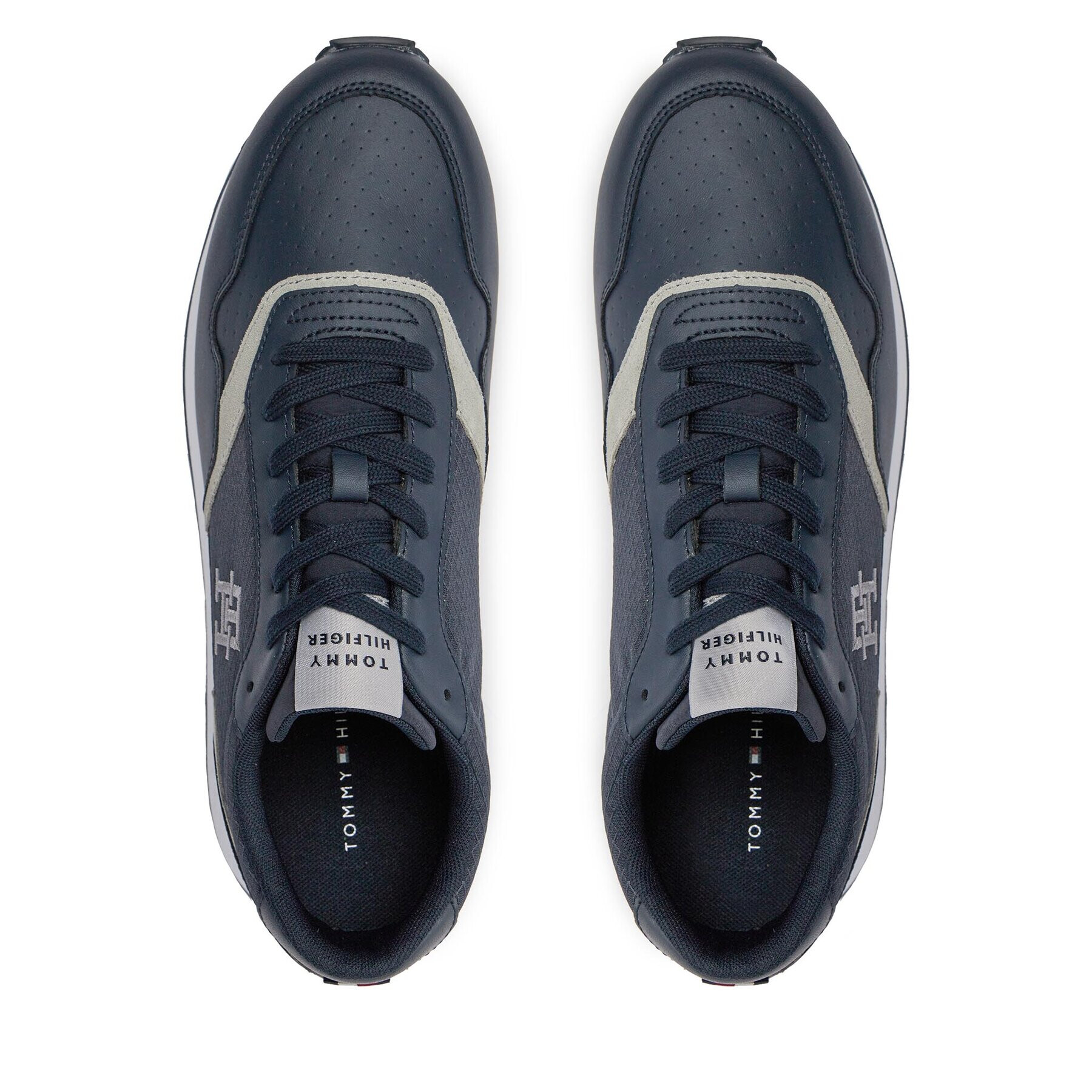 Tommy Hilfiger Сникърси Runner Evo Mix Lth Mix FM0FM04887 Син - Pepit.bg