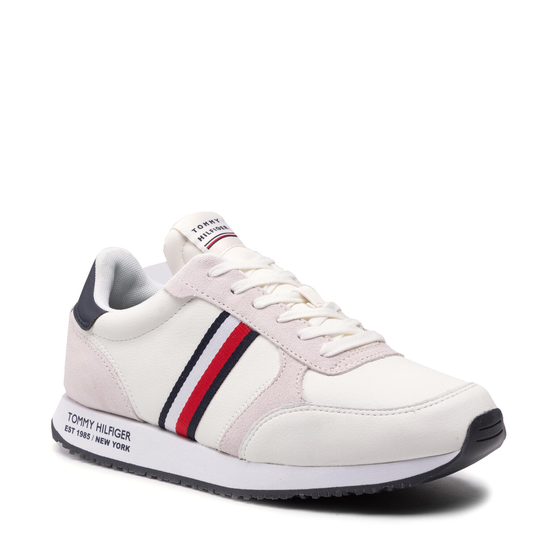 Tommy Hilfiger Сникърси Runner Lo Leather Stripes FM0FM03632 Бежов - Pepit.bg