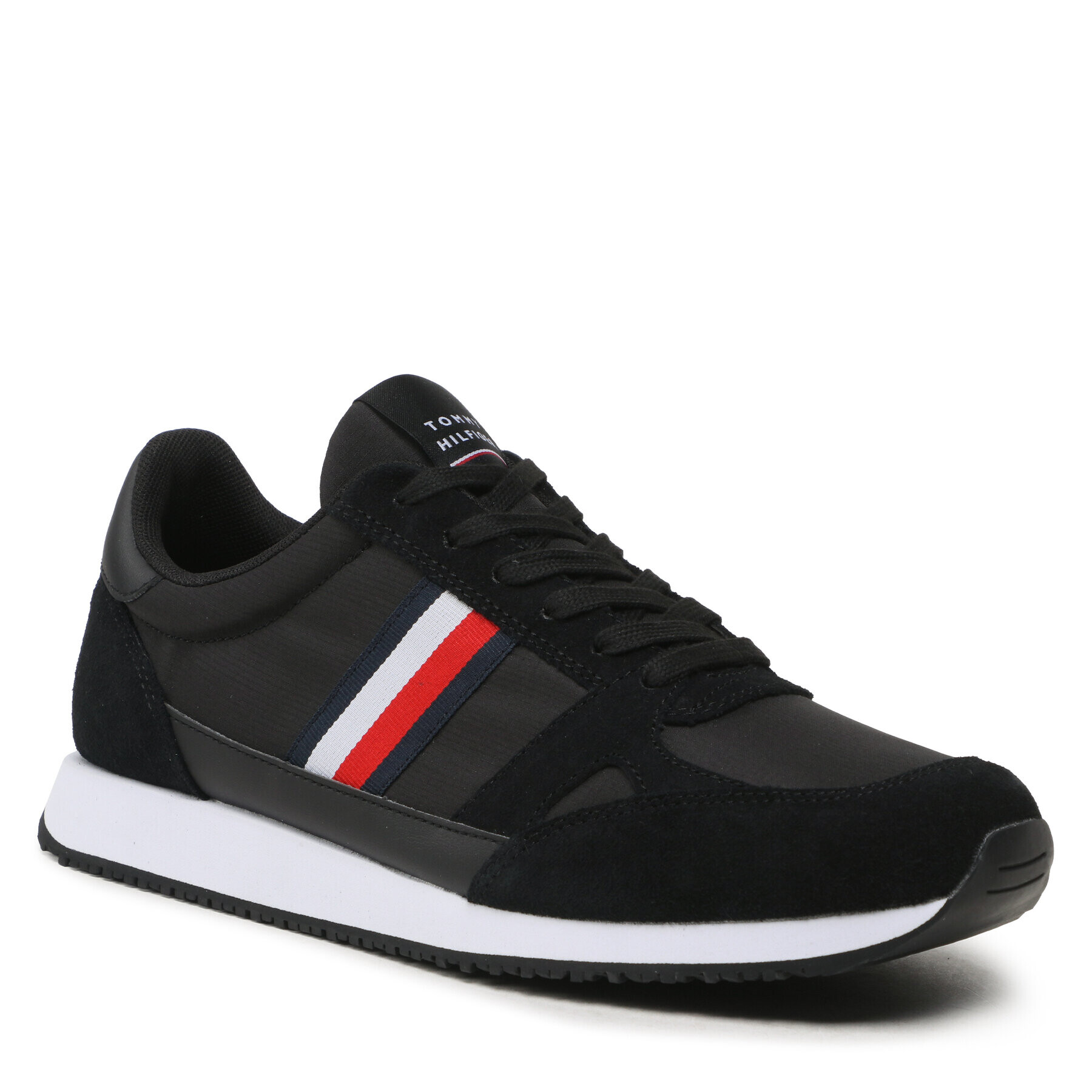 Tommy Hilfiger Сникърси Runner Lo Vintage Mix FM0FM03431 Черен - Pepit.bg