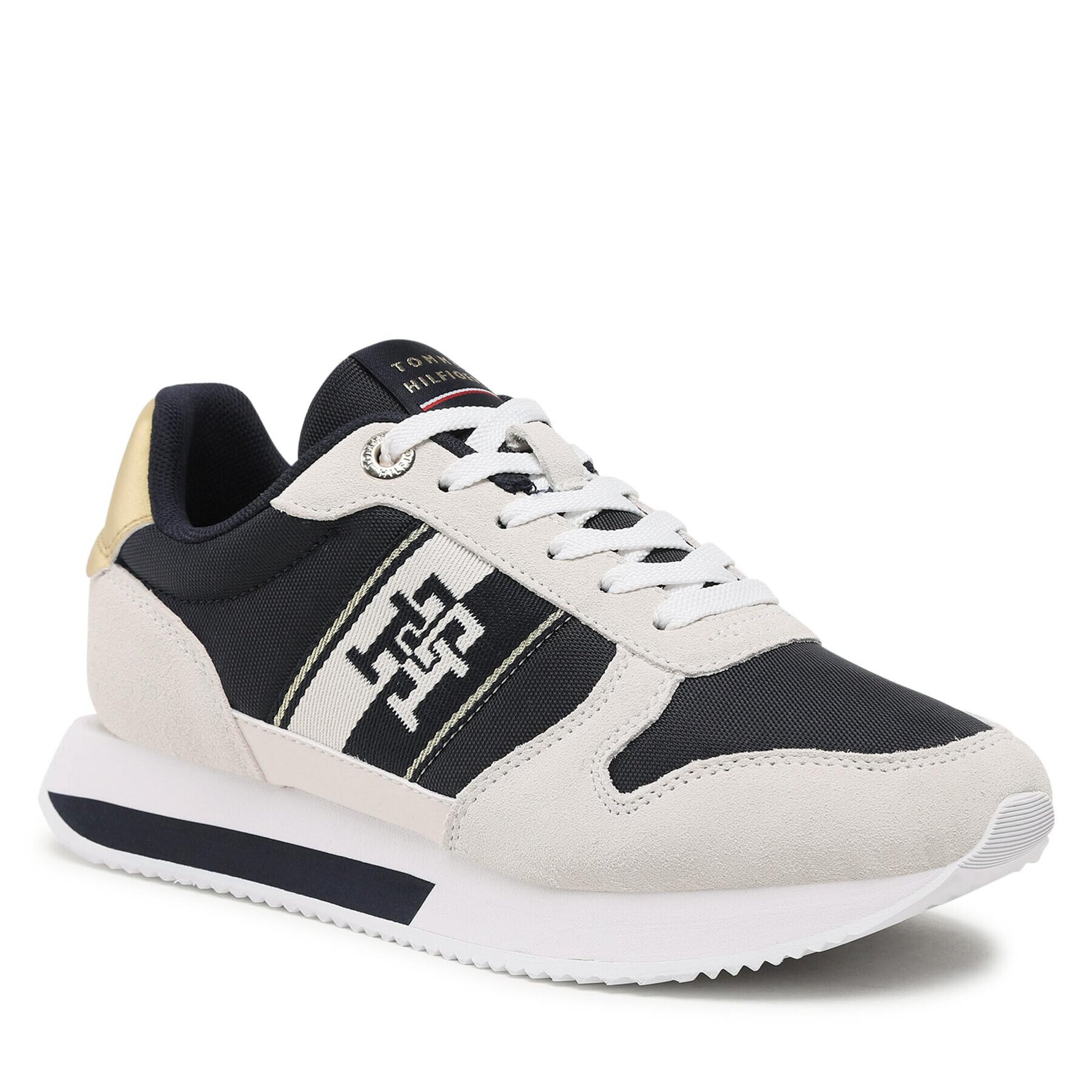 Tommy Hilfiger Сникърси Runner With Th Webbing Gold FW0FW07173 Бежов - Pepit.bg