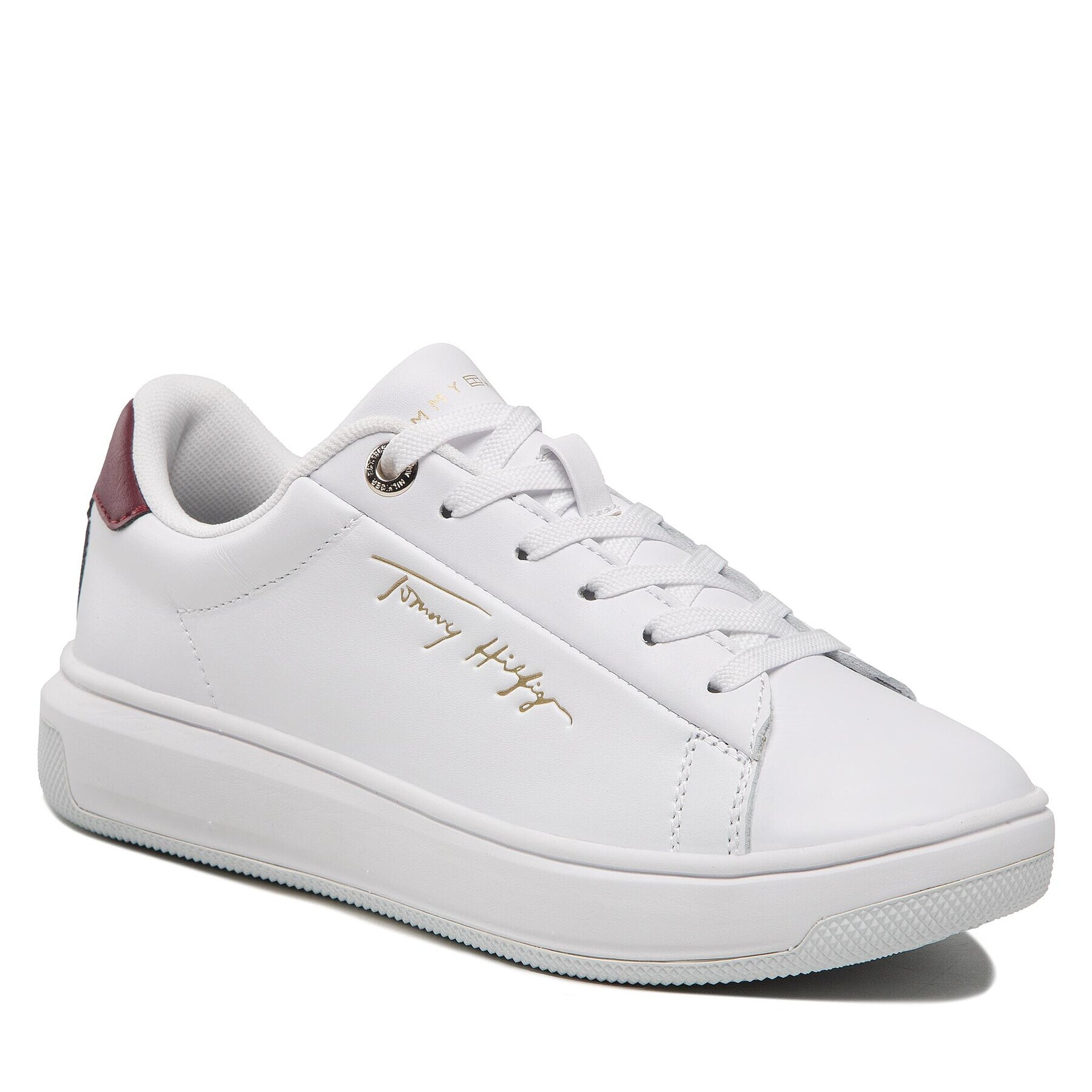 Tommy Hilfiger Сникърси Signature Court Sneaker FW0FW06738 Бял - Pepit.bg