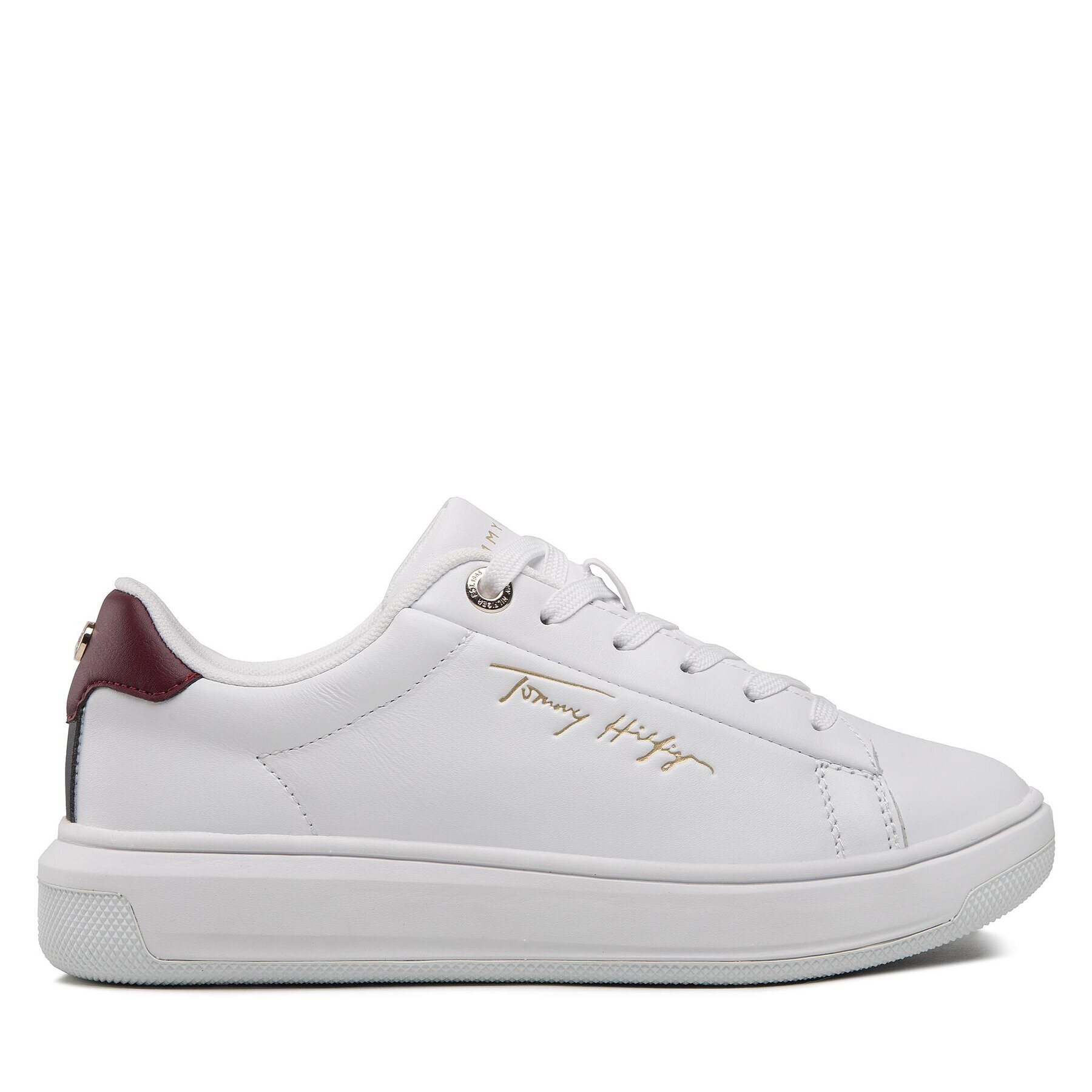 Tommy Hilfiger Сникърси Signature Court Sneaker FW0FW06738 Бял - Pepit.bg