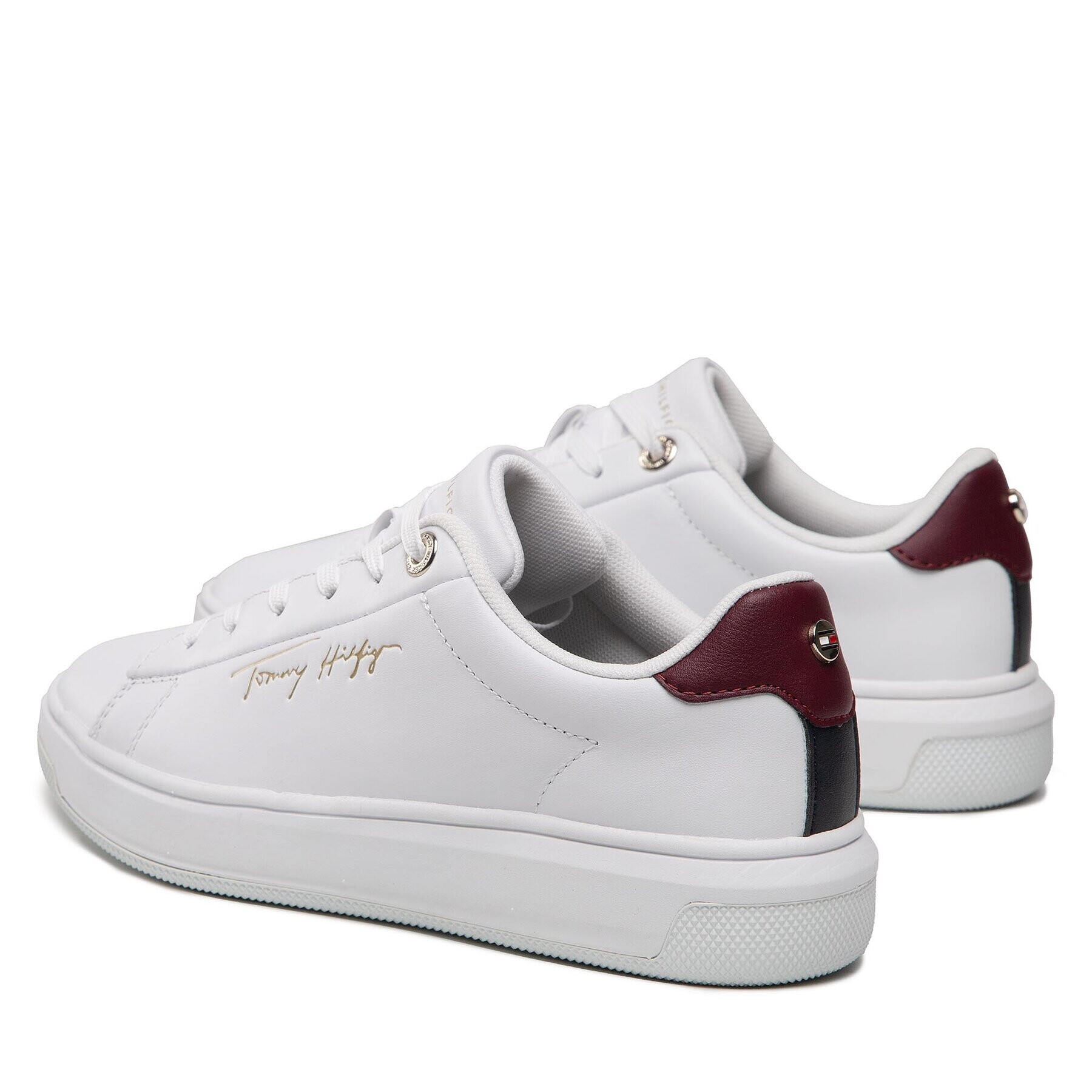 Tommy Hilfiger Сникърси Signature Court Sneaker FW0FW06738 Бял - Pepit.bg