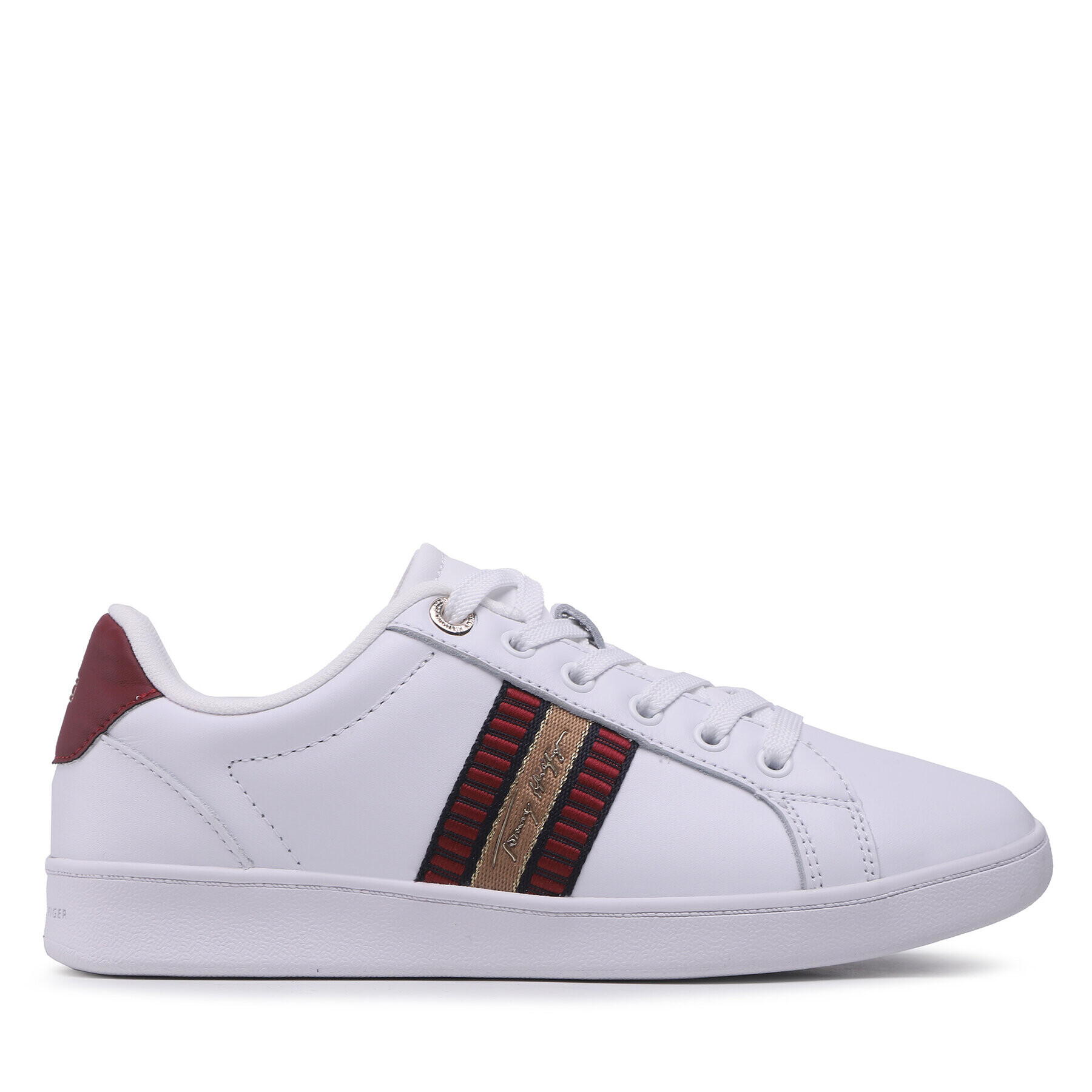 Tommy Hilfiger Сникърси Signature Webbing Court Sneaker FW0FW06803 Бял - Pepit.bg