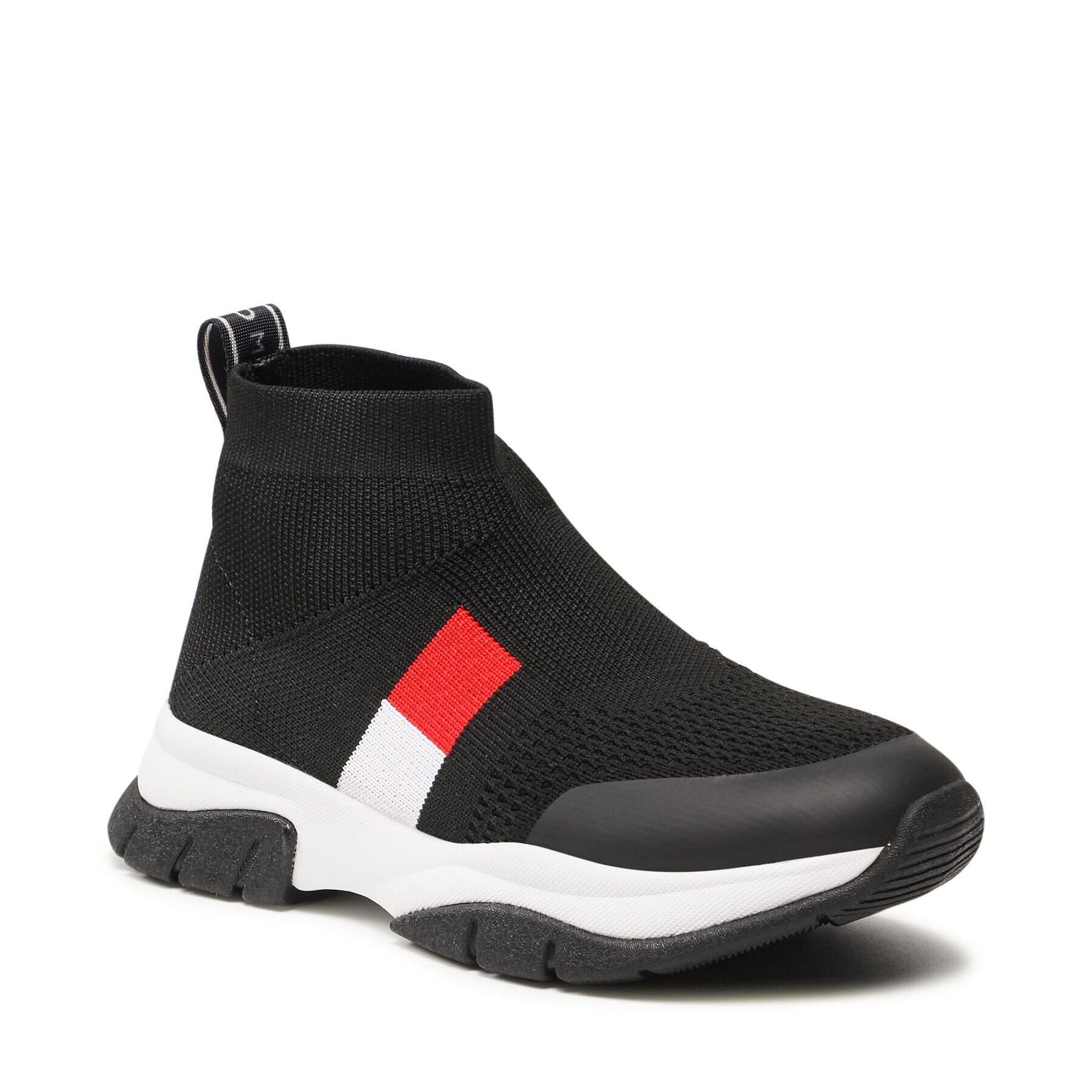 Tommy Hilfiger Сникърси Sock Sneaker Black T3A4-31182-0702 M Черен - Pepit.bg