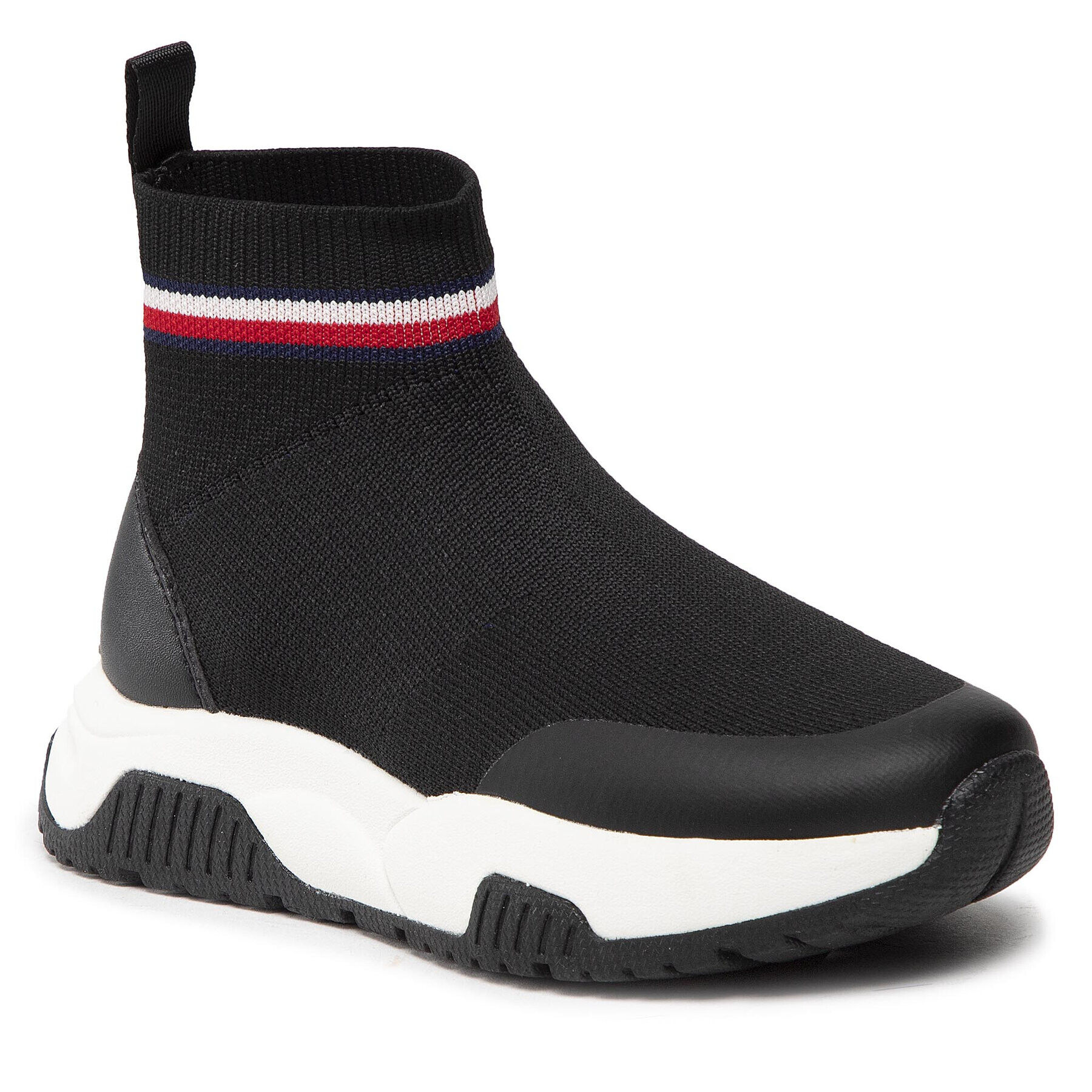 Tommy Hilfiger Сникърси Sock Sneaker T3A9-32360-0702 M Черен - Pepit.bg