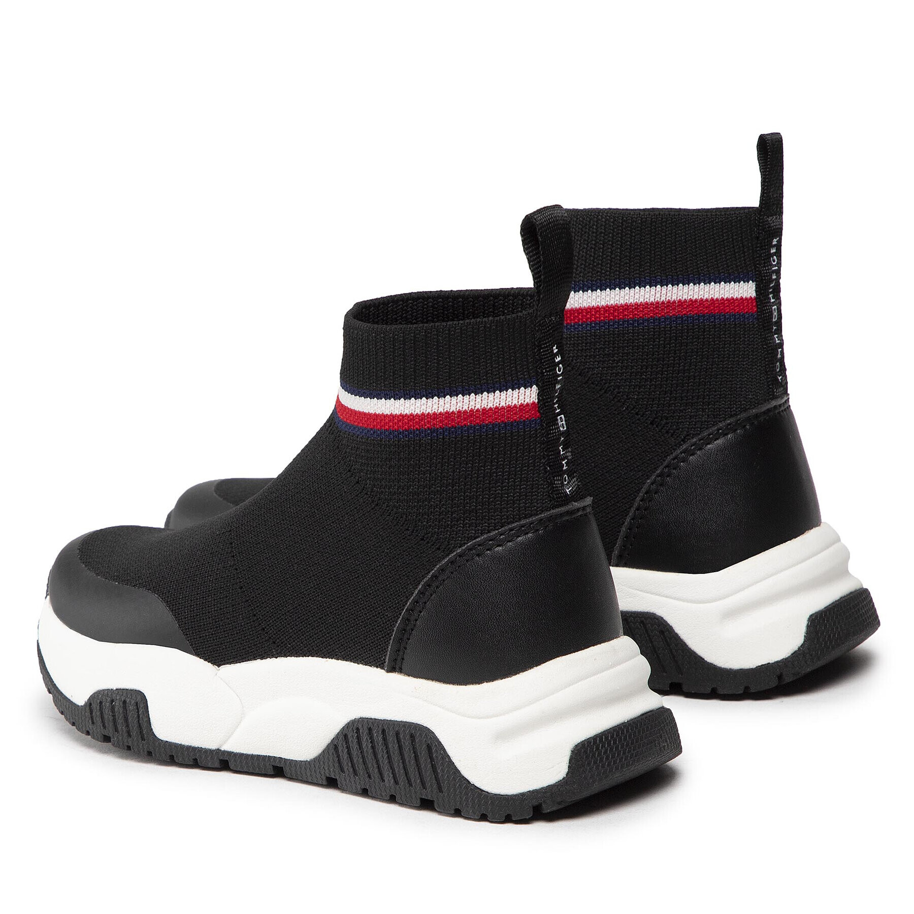 Tommy Hilfiger Сникърси Sock Sneaker T3A9-32360-0702 M Черен - Pepit.bg
