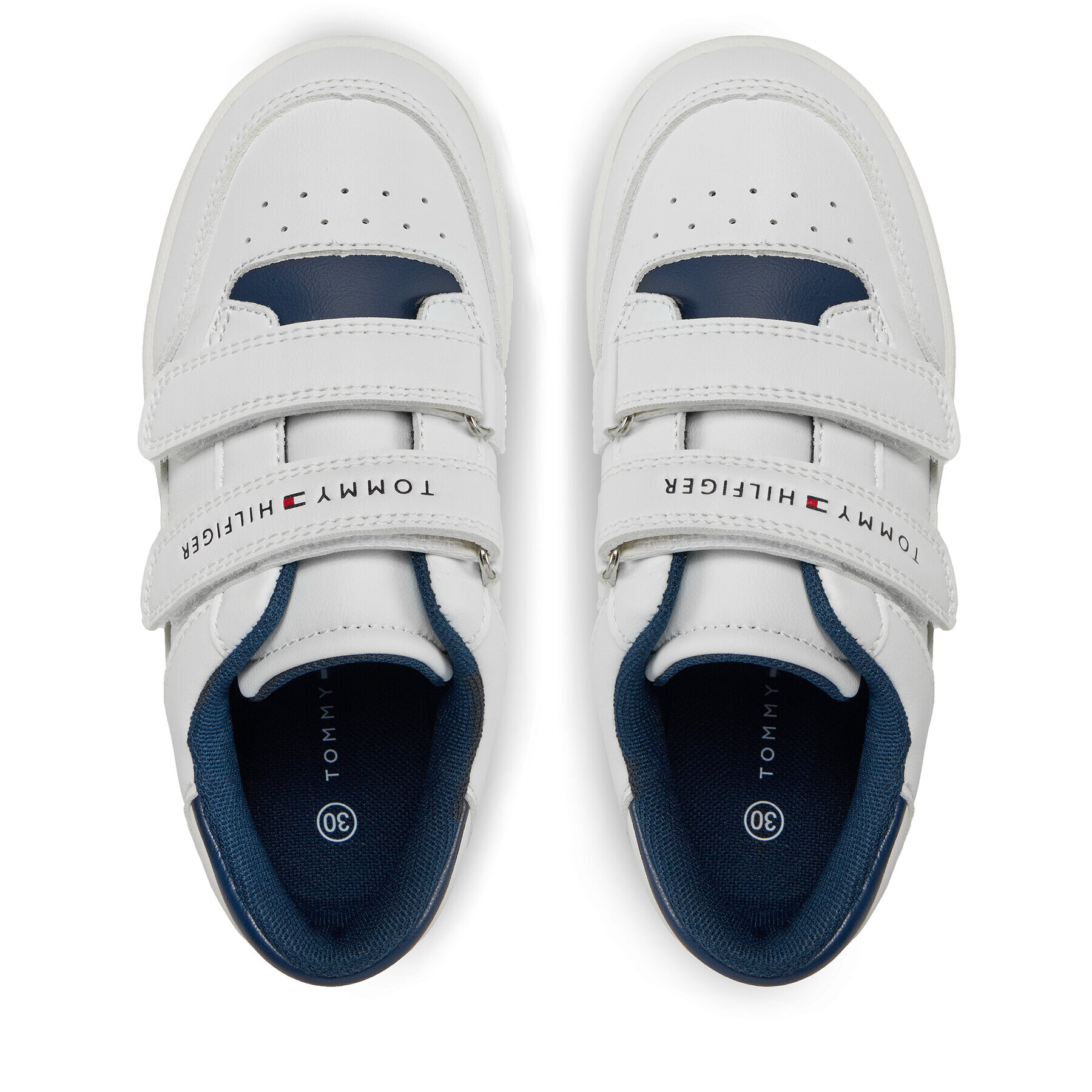 Tommy Hilfiger Сникърси Stripes Low Cut Velcro Sneaker T1X9-33339-1355 S Бял - Pepit.bg