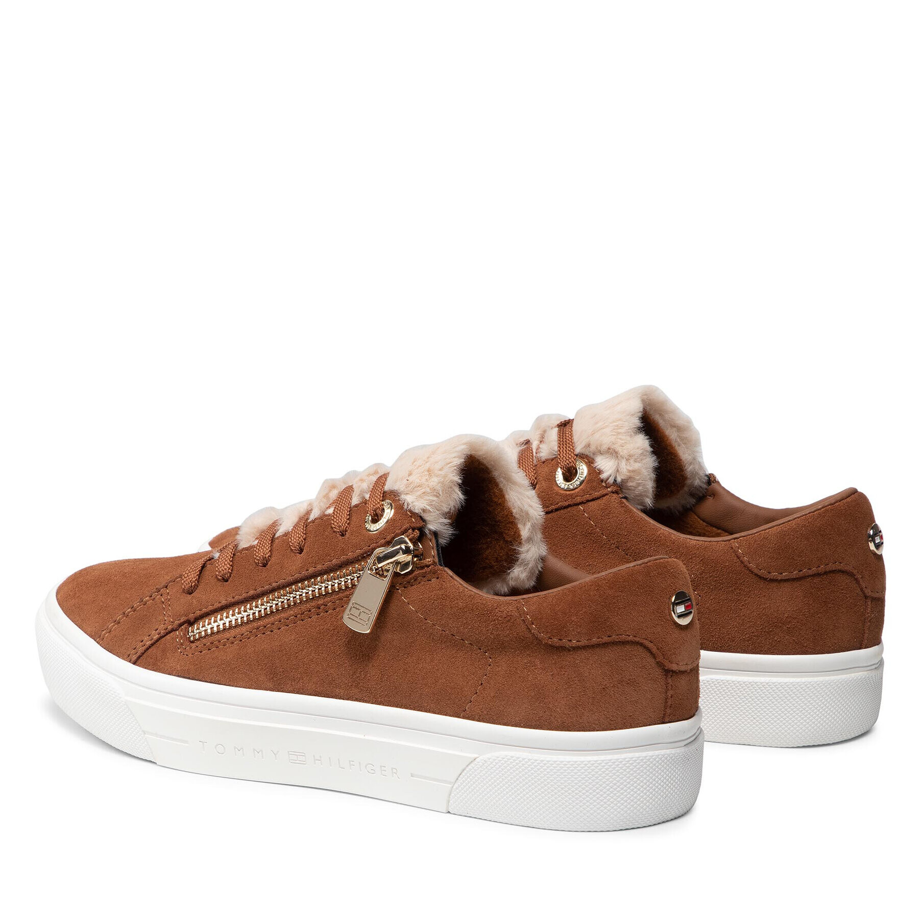 Tommy Hilfiger Сникърси Suede Warmlined Th Sneaker FW0FW05363 Кафяв - Pepit.bg