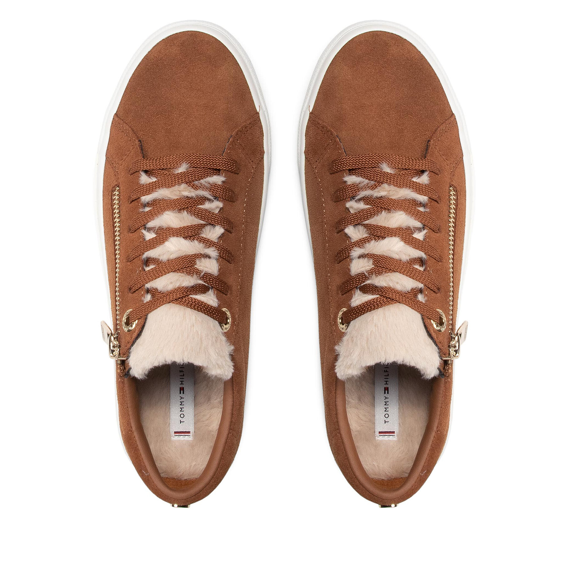 Tommy Hilfiger Сникърси Suede Warmlined Th Sneaker FW0FW05363 Кафяв - Pepit.bg