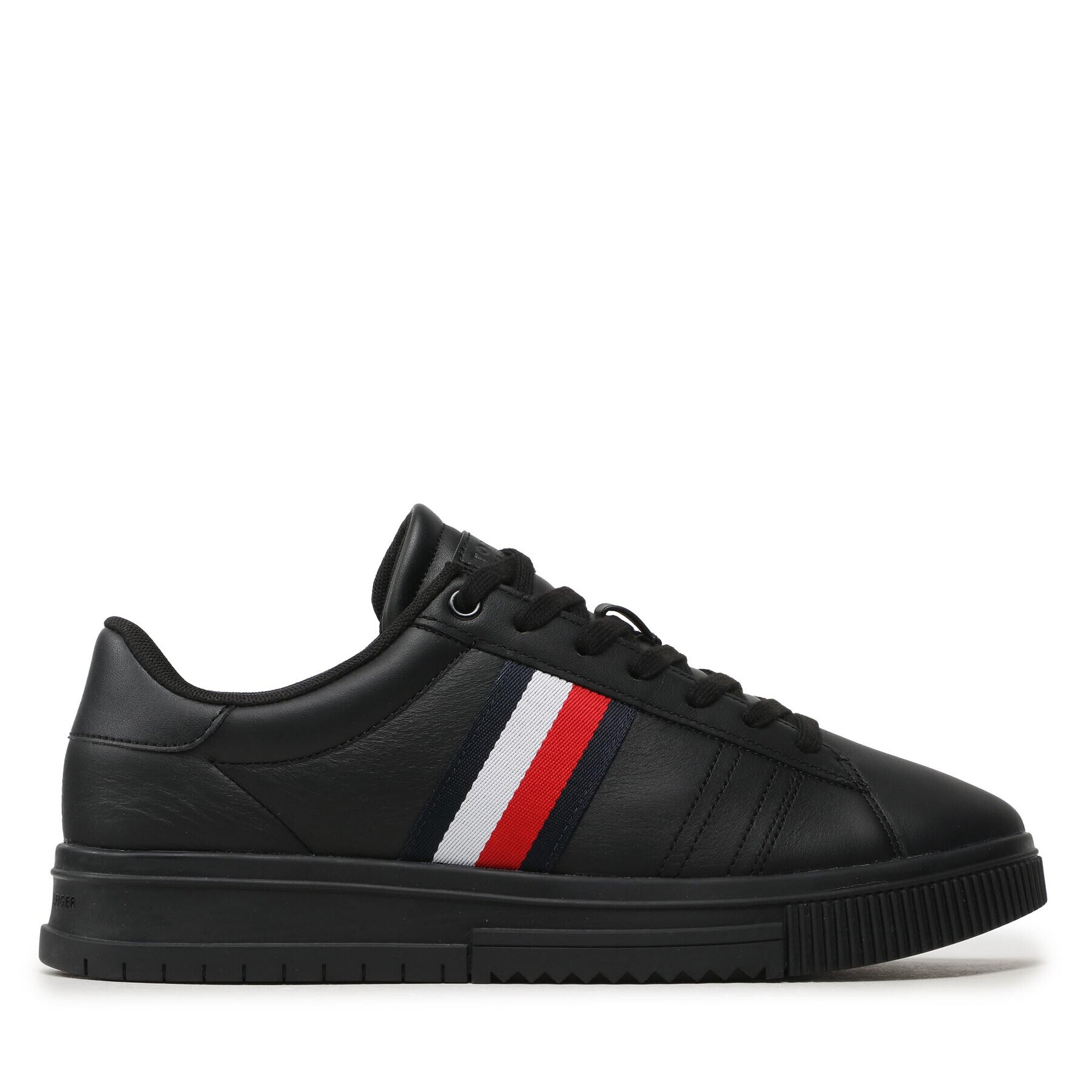 Tommy Hilfiger Сникърси Supercup Leather FM0FM04706 Черен - Pepit.bg