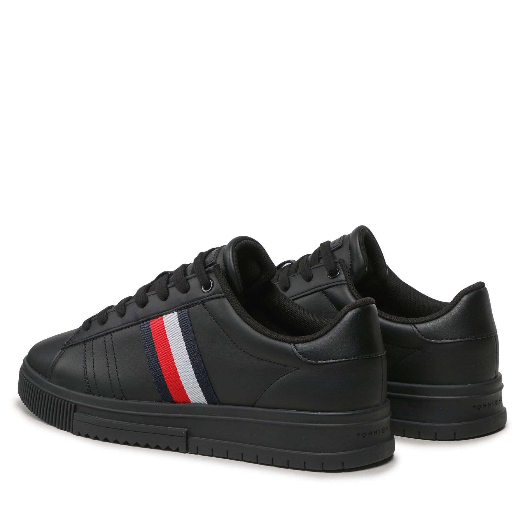 Tommy Hilfiger Сникърси Supercup Leather FM0FM04706 Черен - Pepit.bg