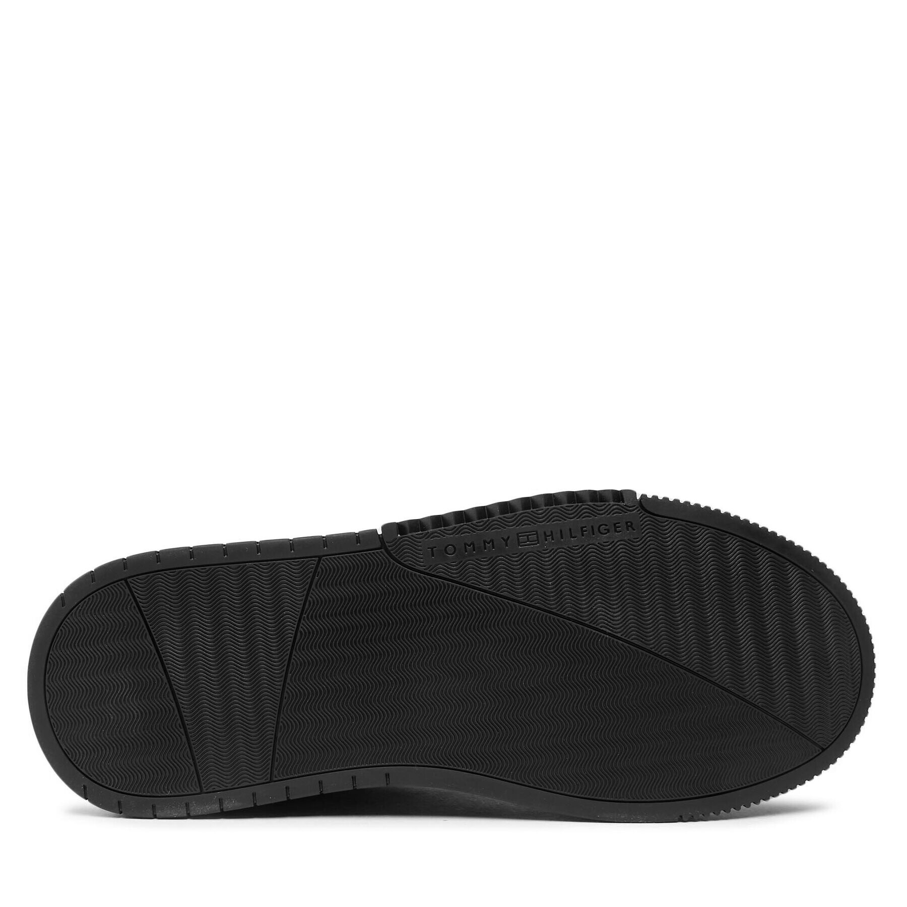 Tommy Hilfiger Сникърси Supercup Leather Stripes FM0FM04824 Черен - Pepit.bg
