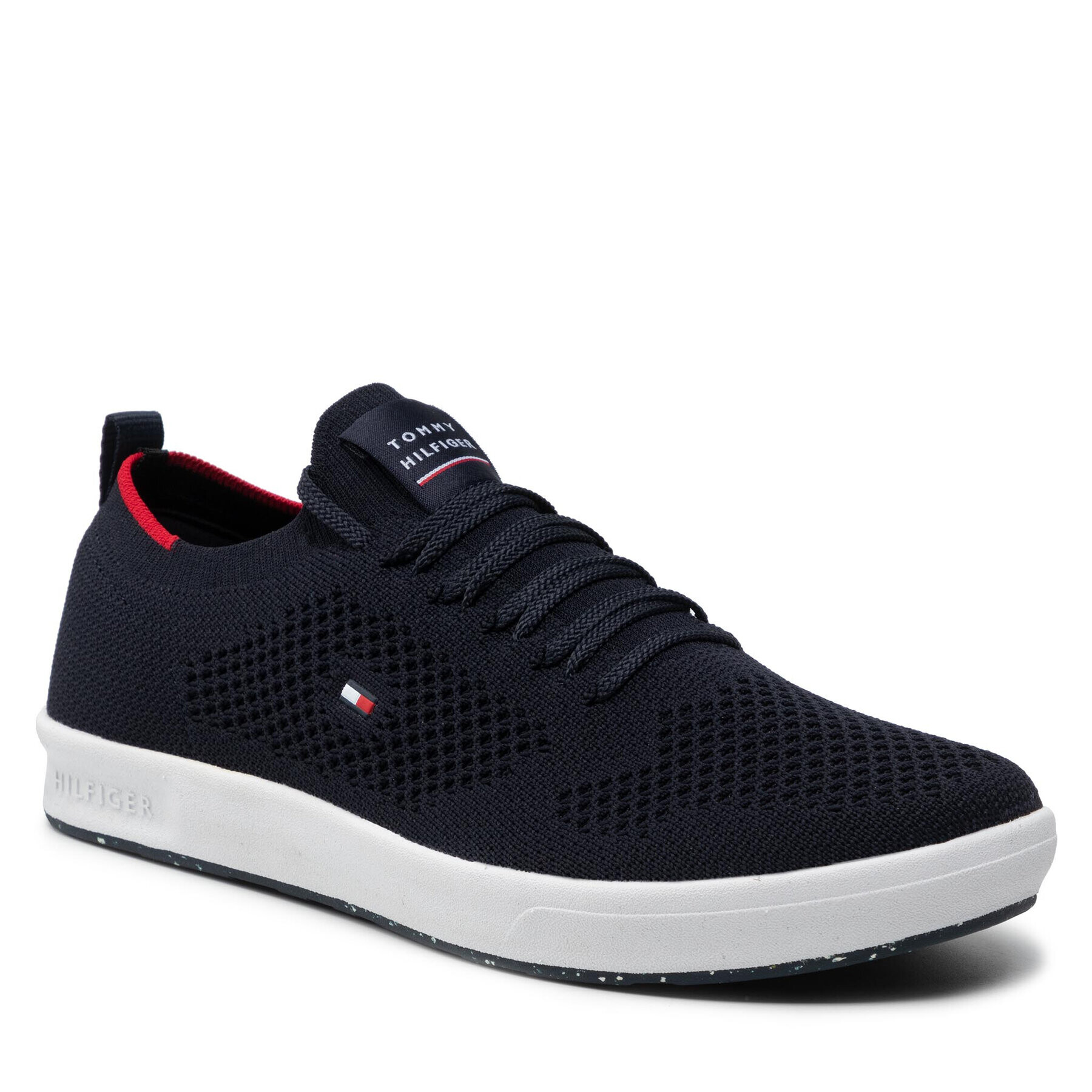 Tommy Hilfiger Сникърси Sustainable Knit Sock Cupsole FM0FM04007 Тъмносин - Pepit.bg