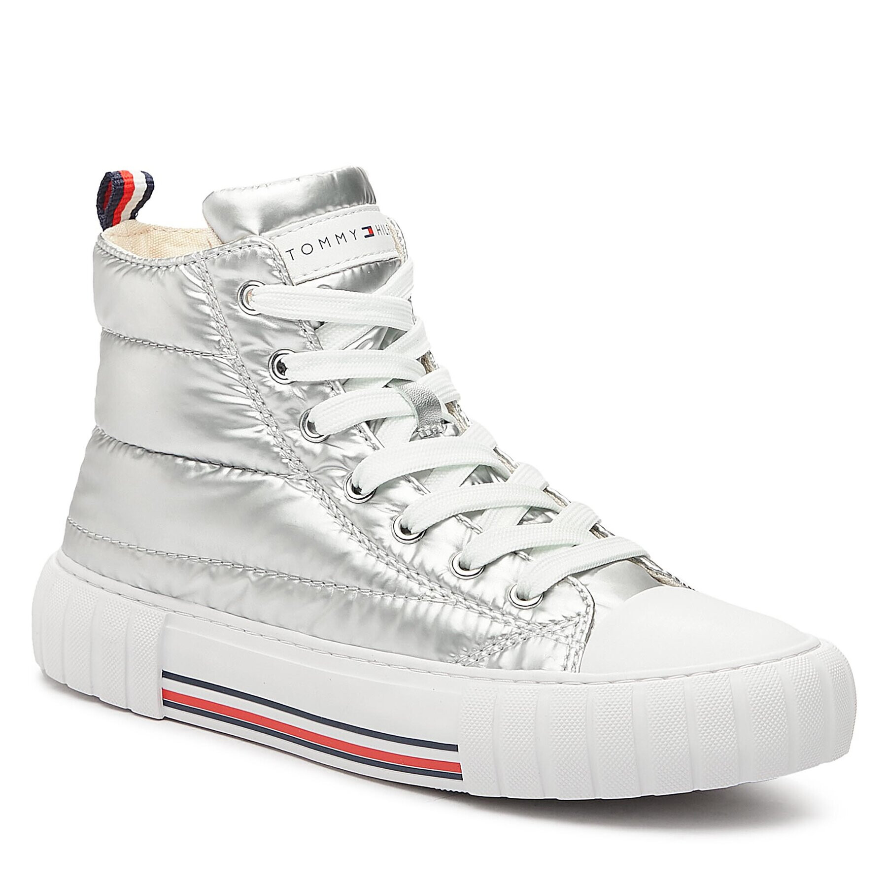 Tommy Hilfiger Сникърси T3A9-32975-1437904 S Сребрист - Pepit.bg