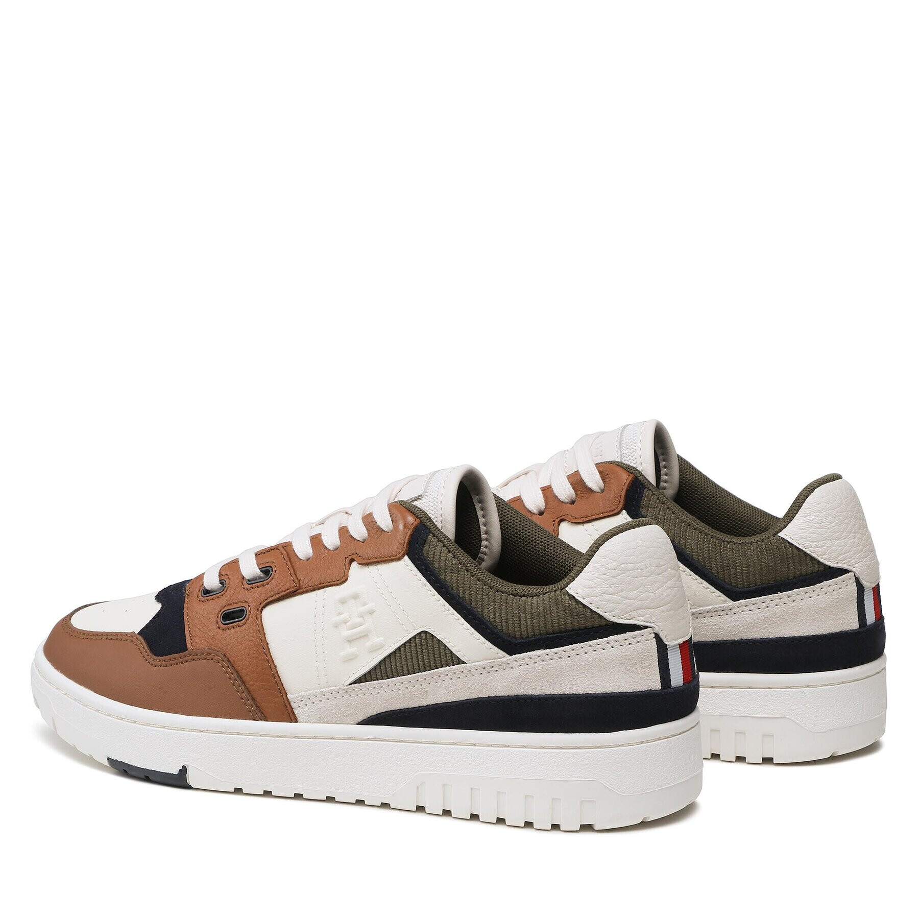 Tommy Hilfiger Сникърси Th Basket Better Ii Lth Mix FM0FM04794 Кафяв - Pepit.bg