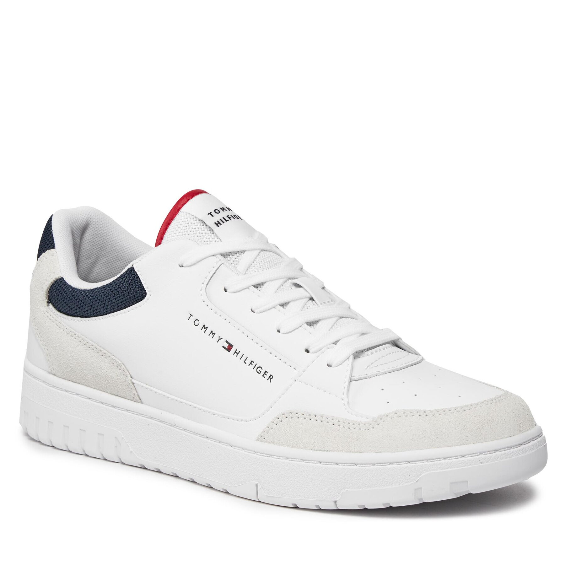 Tommy Hilfiger Сникърси Th Basket Core Lth Mix Ess FM0FM05058 Бял - Pepit.bg