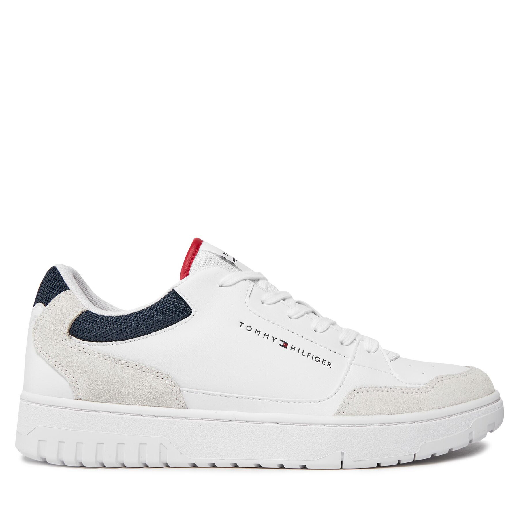 Tommy Hilfiger Сникърси Th Basket Core Lth Mix Ess FM0FM05058 Бял - Pepit.bg