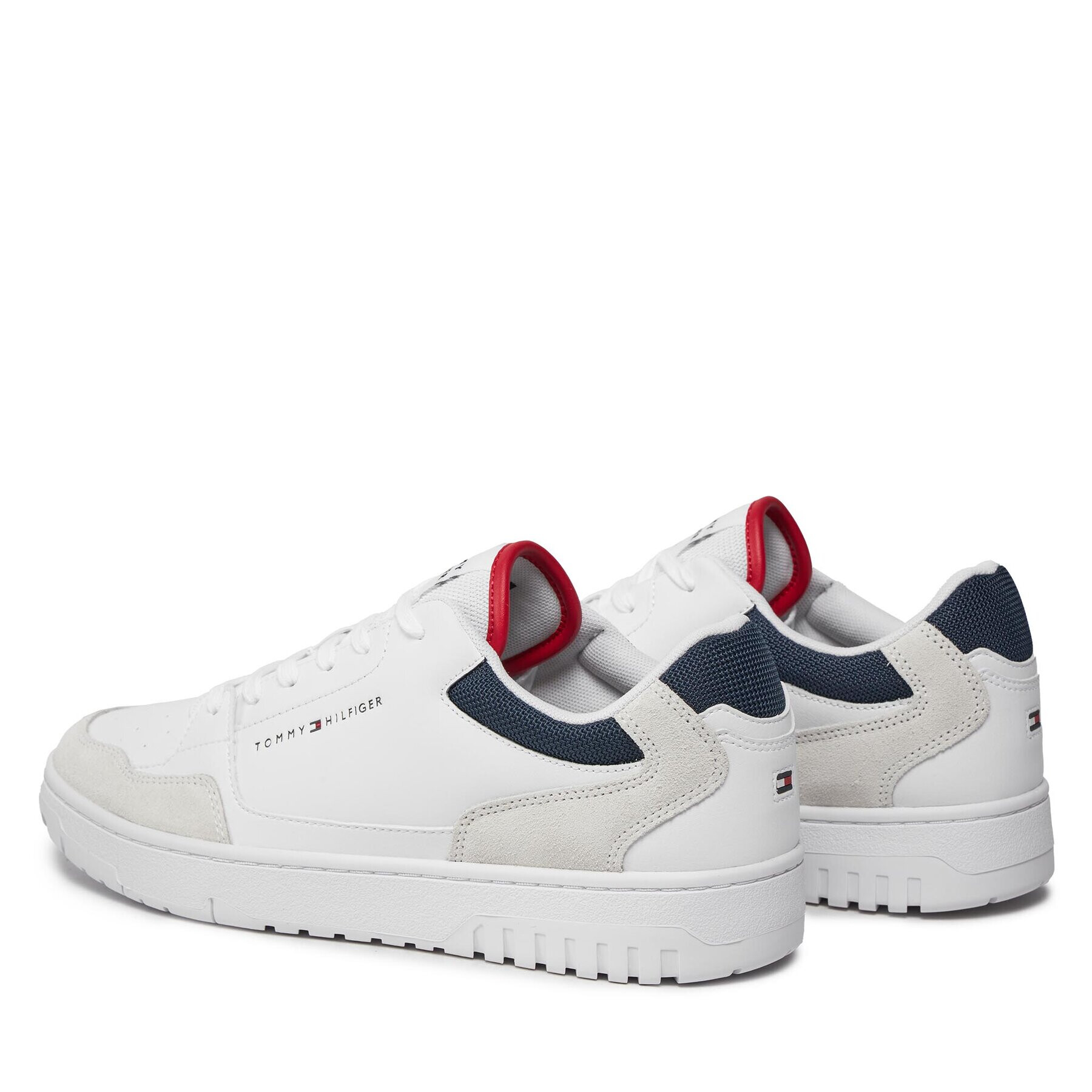 Tommy Hilfiger Сникърси Th Basket Core Lth Mix Ess FM0FM05058 Бял - Pepit.bg