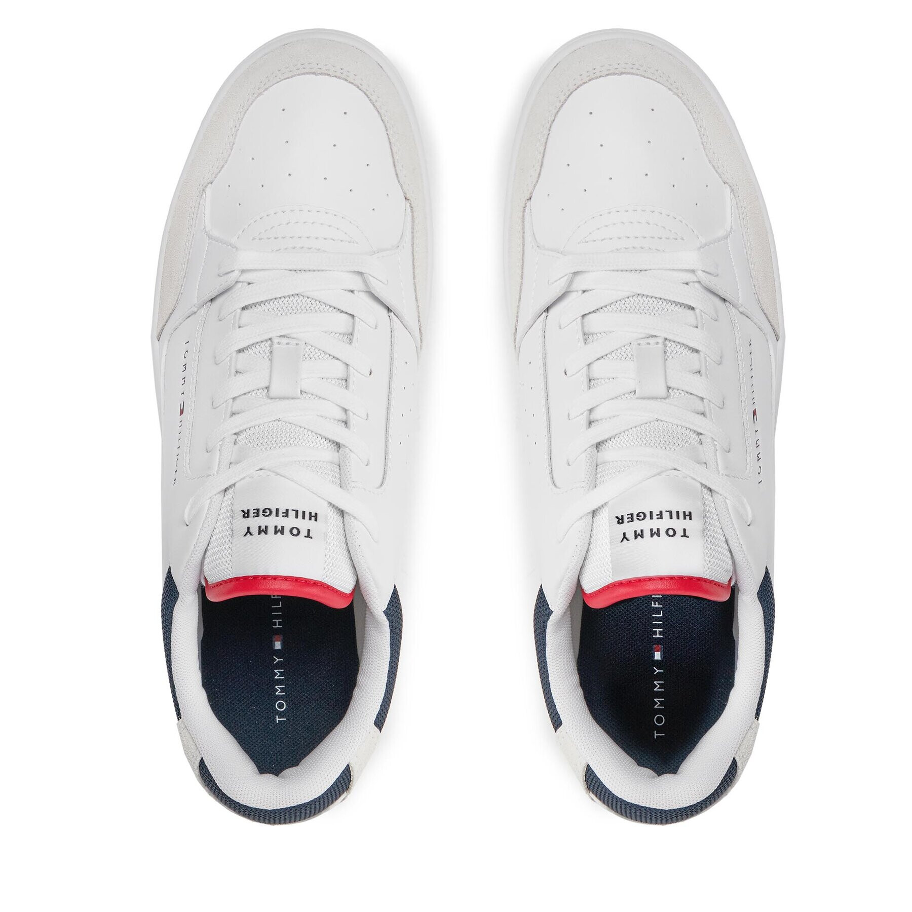 Tommy Hilfiger Сникърси Th Basket Core Lth Mix Ess FM0FM05058 Бял - Pepit.bg