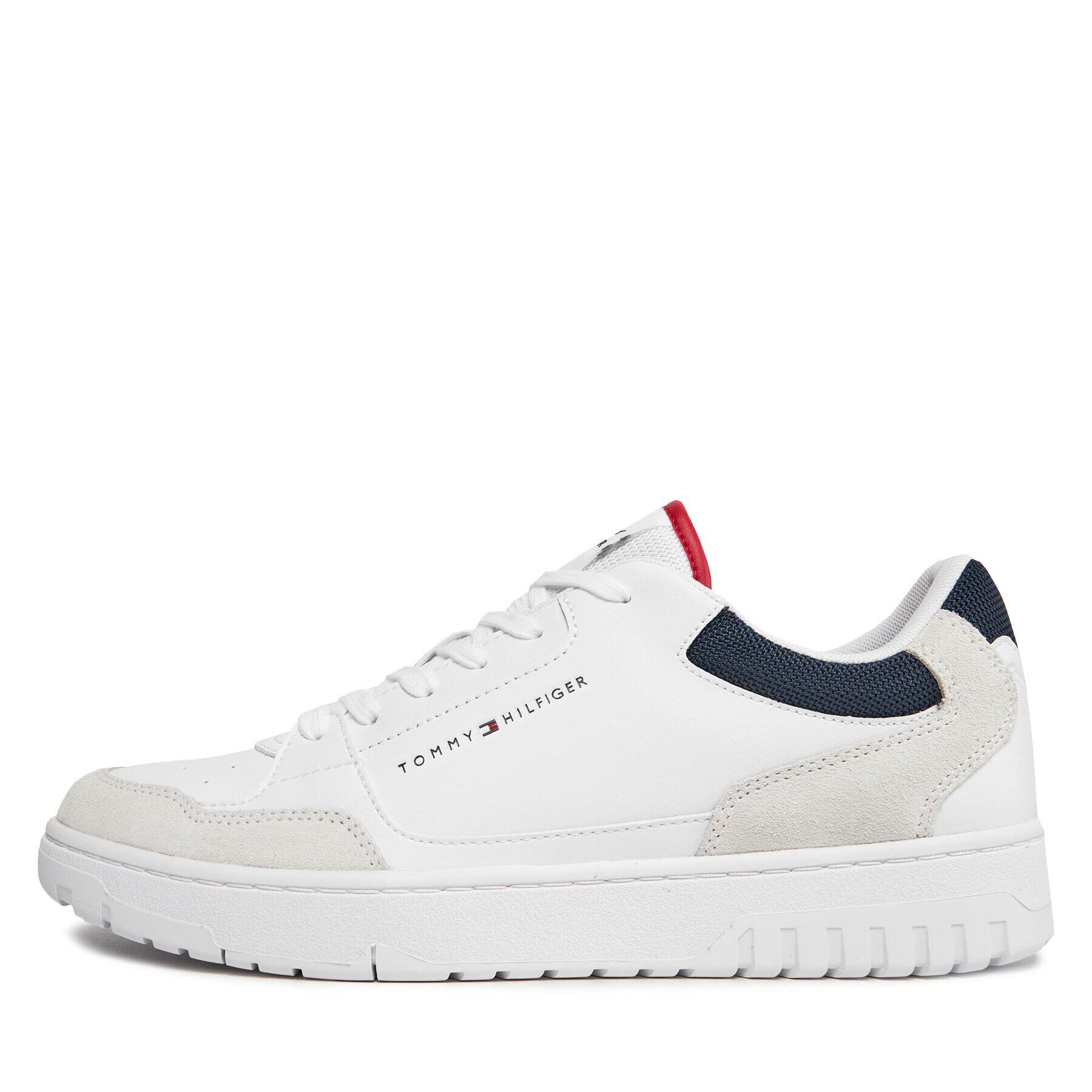 Tommy Hilfiger Сникърси Th Basket Core Lth Mix Ess FM0FM05058 Бял - Pepit.bg