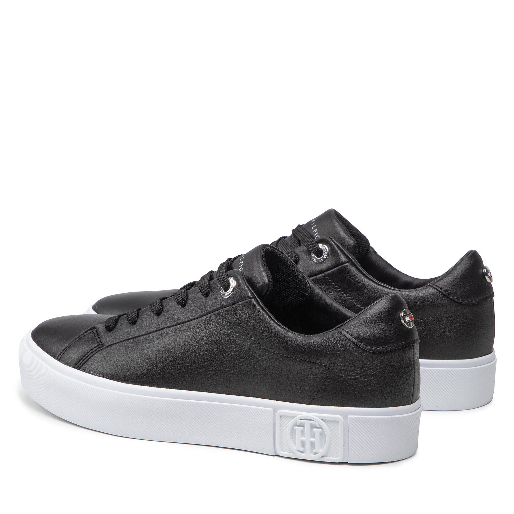 Tommy Hilfiger Сникърси Th Branded Foxing Sneaker FW0FW06079 Черен - Pepit.bg